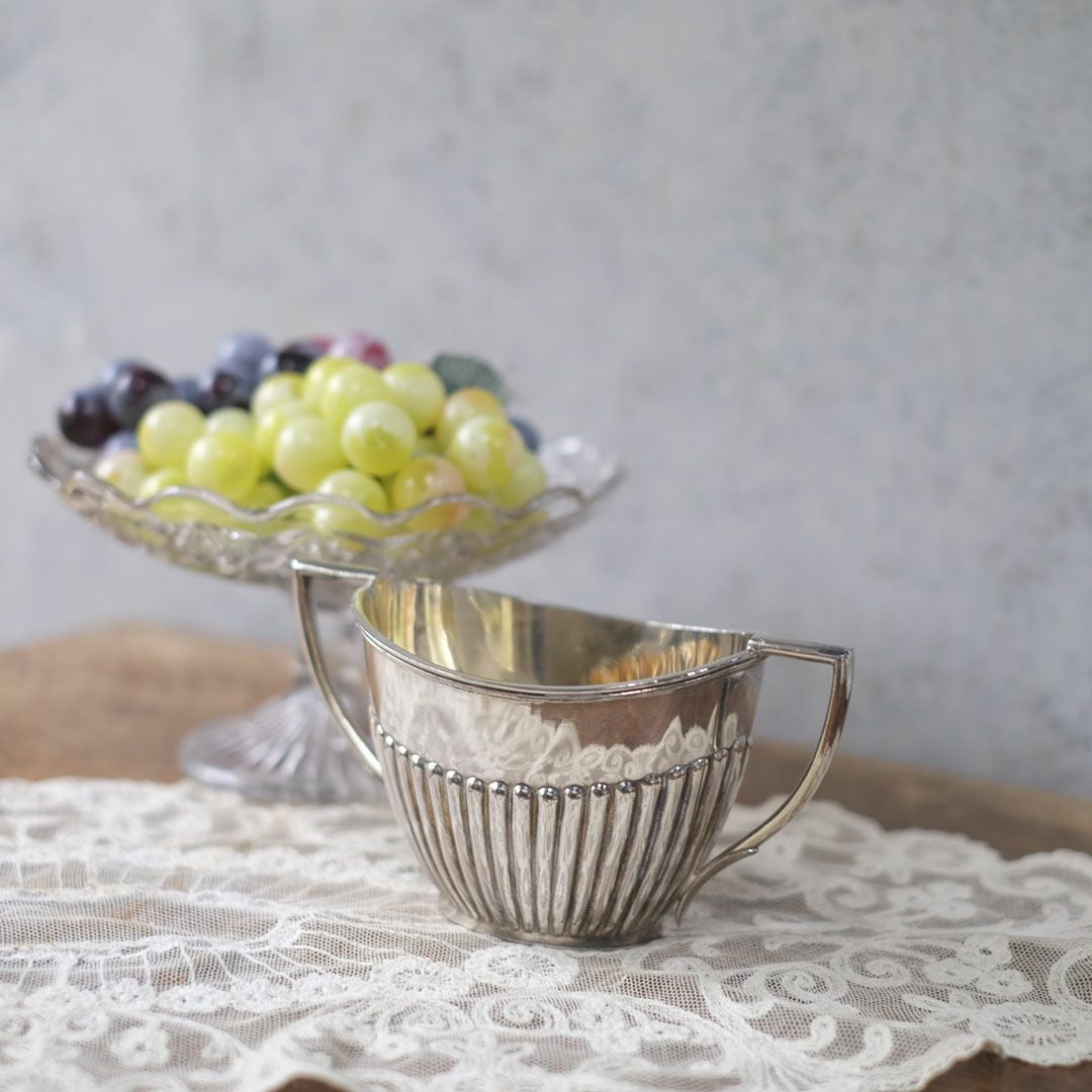 アンティークシュガーボウル シュガーポット シルバープレート 銀メッキ イギリス