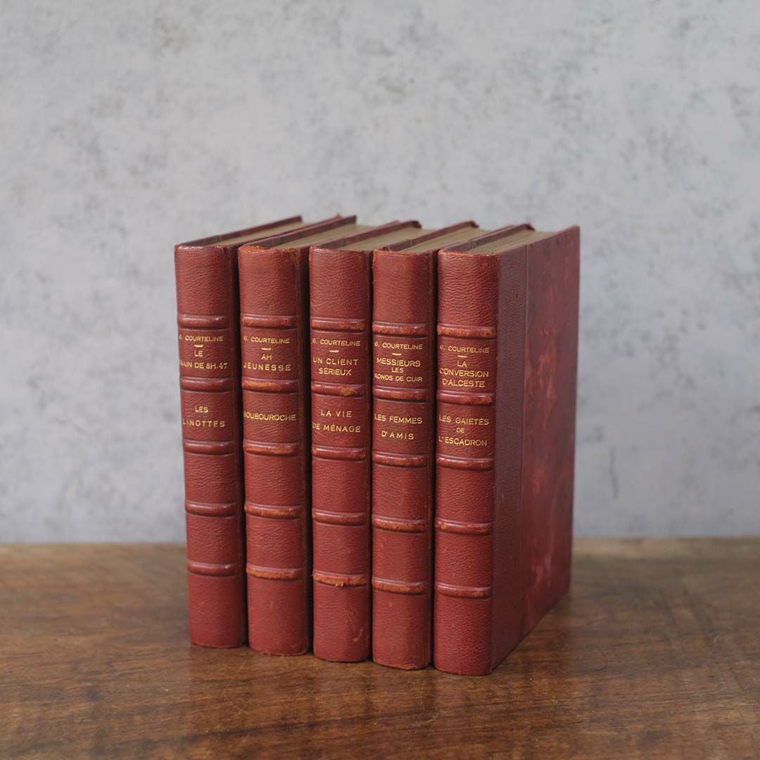 フランス アンティークブック　ジョルジュ・クルトリーヌ作品集 革装丁 1930年代