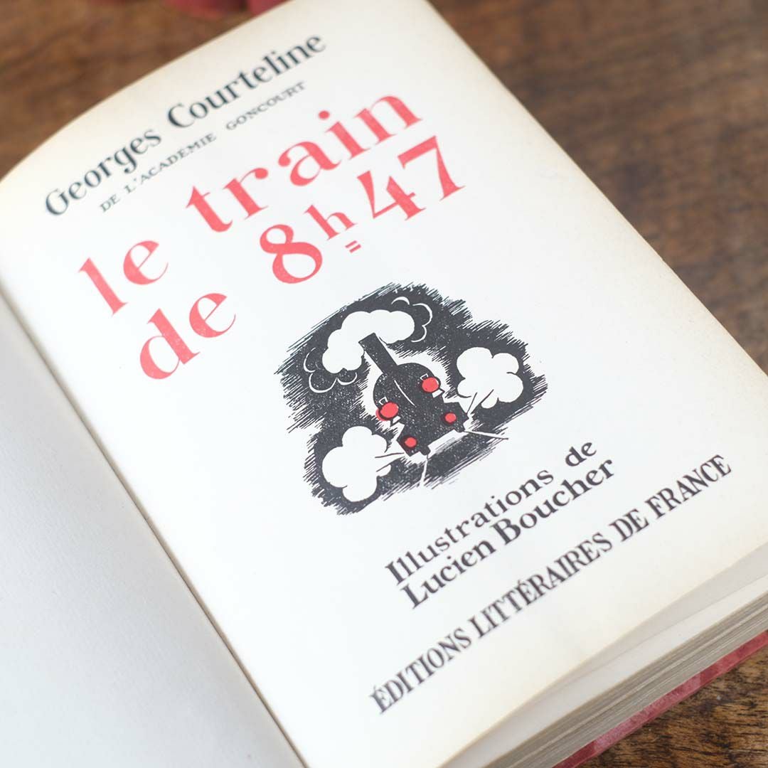 フランス アンティークブック　ジョルジュ・クルトリーヌ作品集 革装丁 1930年代4