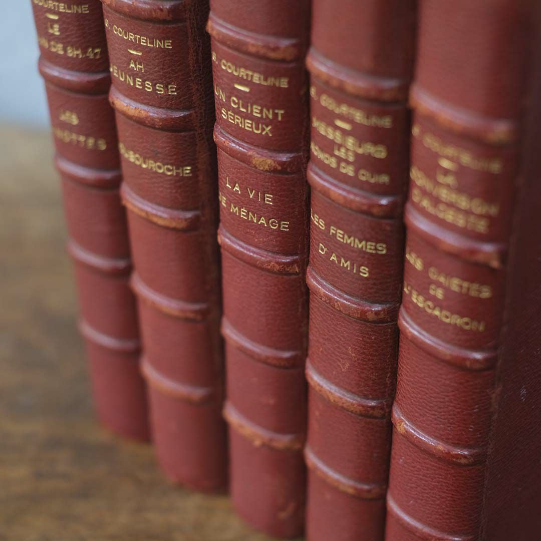 フランス アンティークブック　ジョルジュ・クルトリーヌ作品集 革装丁 1930年代8