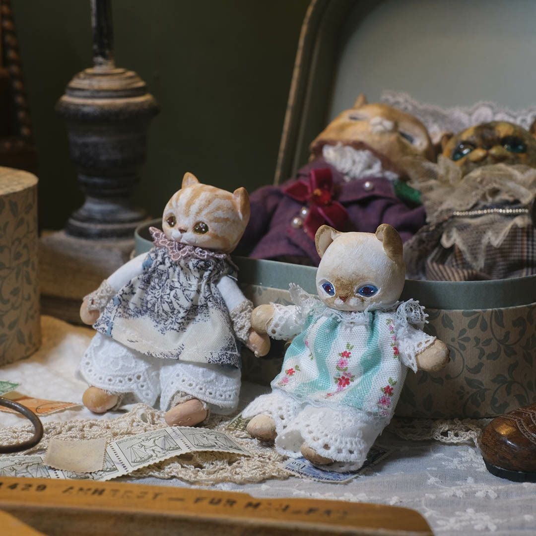 奏ちよこ ミニ猫 茶トラ 人形 ドール 空創作家
