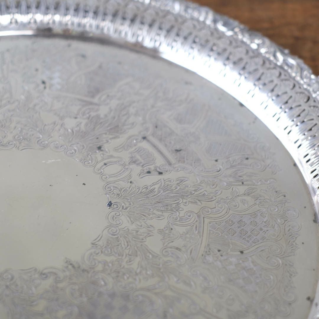 ヴィンテージトレイ シルバープレート 銀メッキ イギリス3