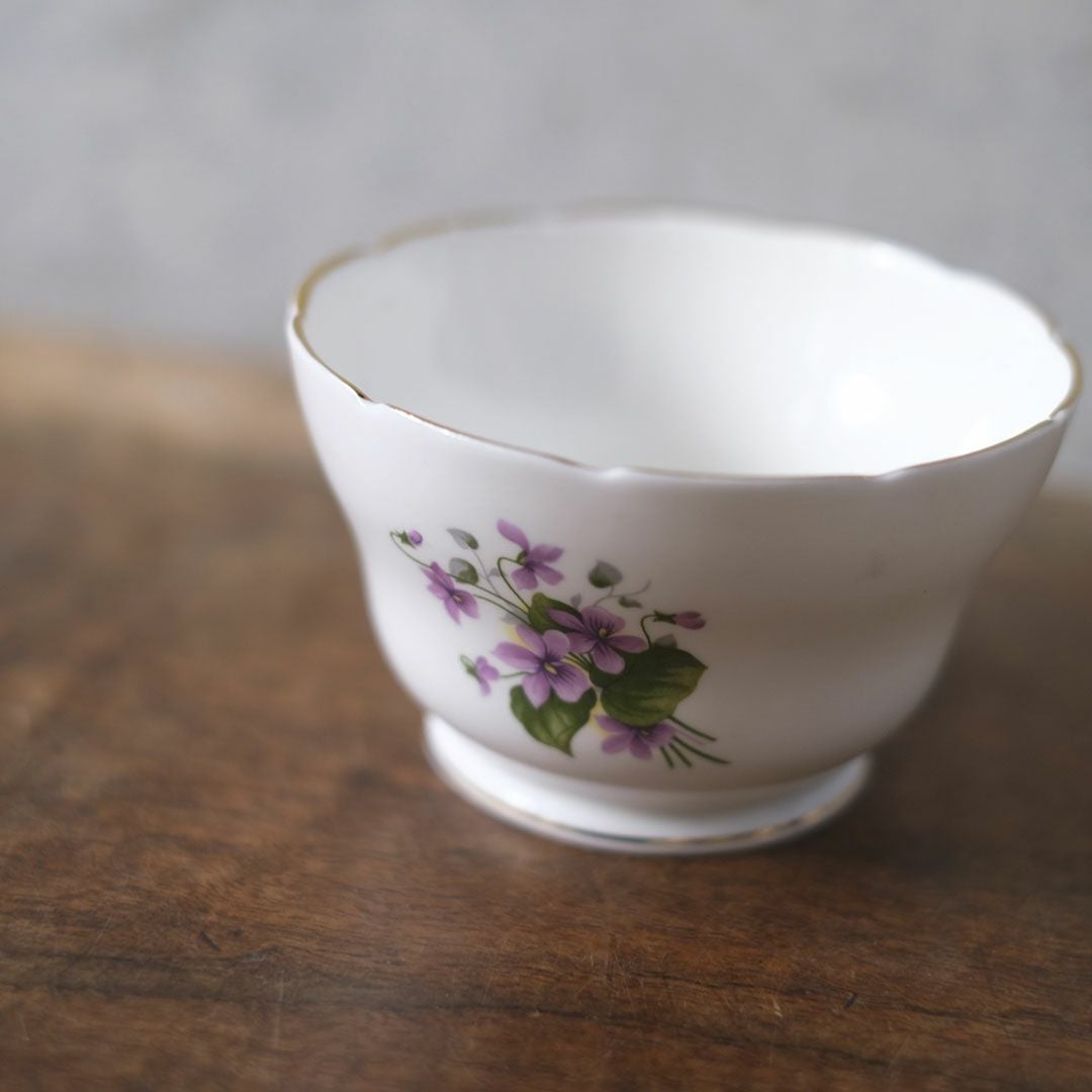 ヴィンテージシュガーボウル バイオレット 菫 イギリス3