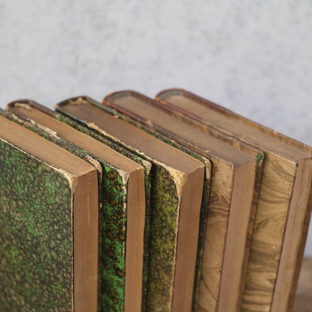  アンティークレザーブック 古書 フランス 革背表紙の本9