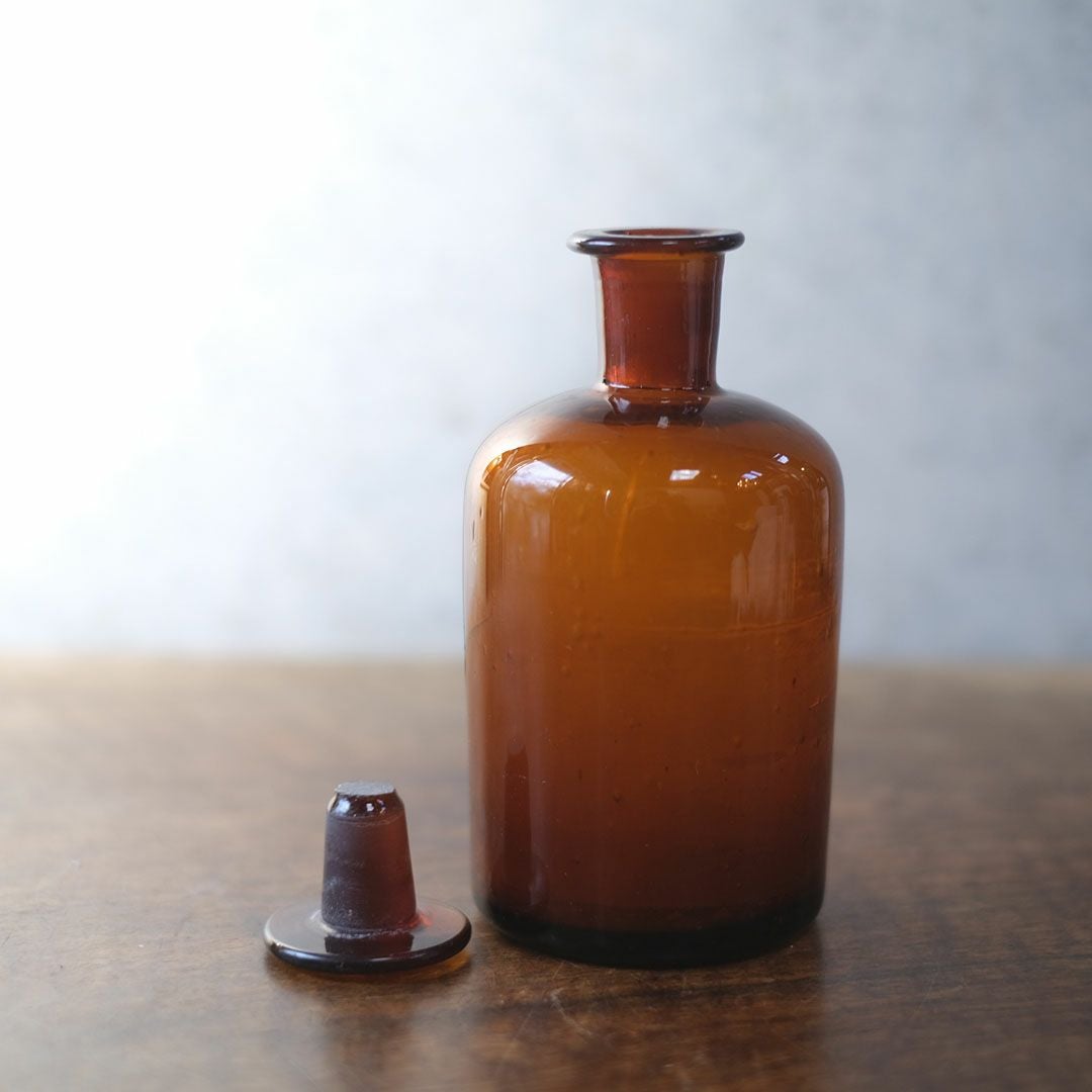 アンティーク薬瓶 メディシンボトル イギリス 蓋付4