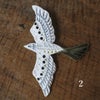 陶器の鳥のアートオブジェ Pottery studio K 金子ひとみ 作家物 空舞う鳥3