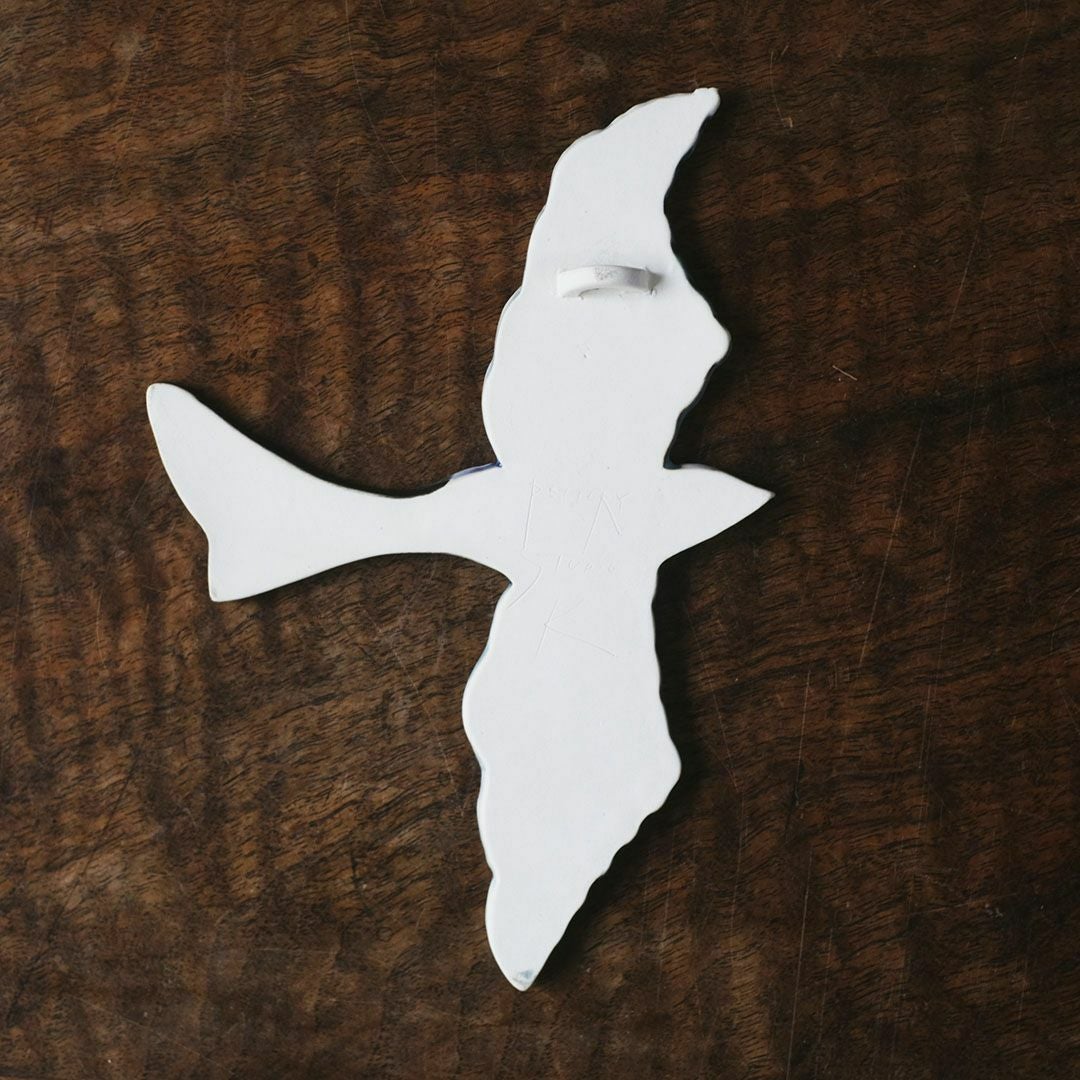 陶器の鳥のアートオブジェ Pottery studio K 金子ひとみ 作家物 空舞う鳥8