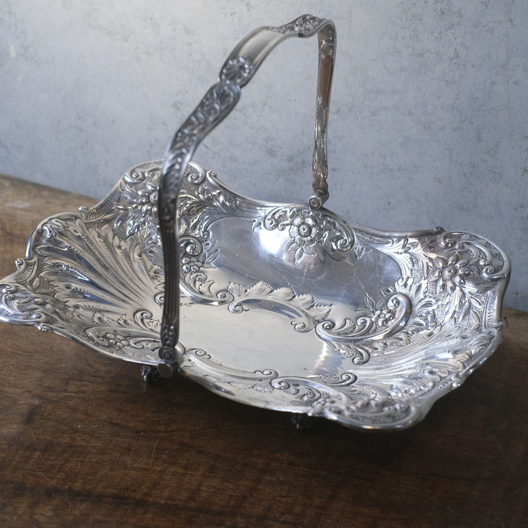 アンティークフルーツバスケット シルバープレート ヴィクトリアン 銀メッキ イギリス3