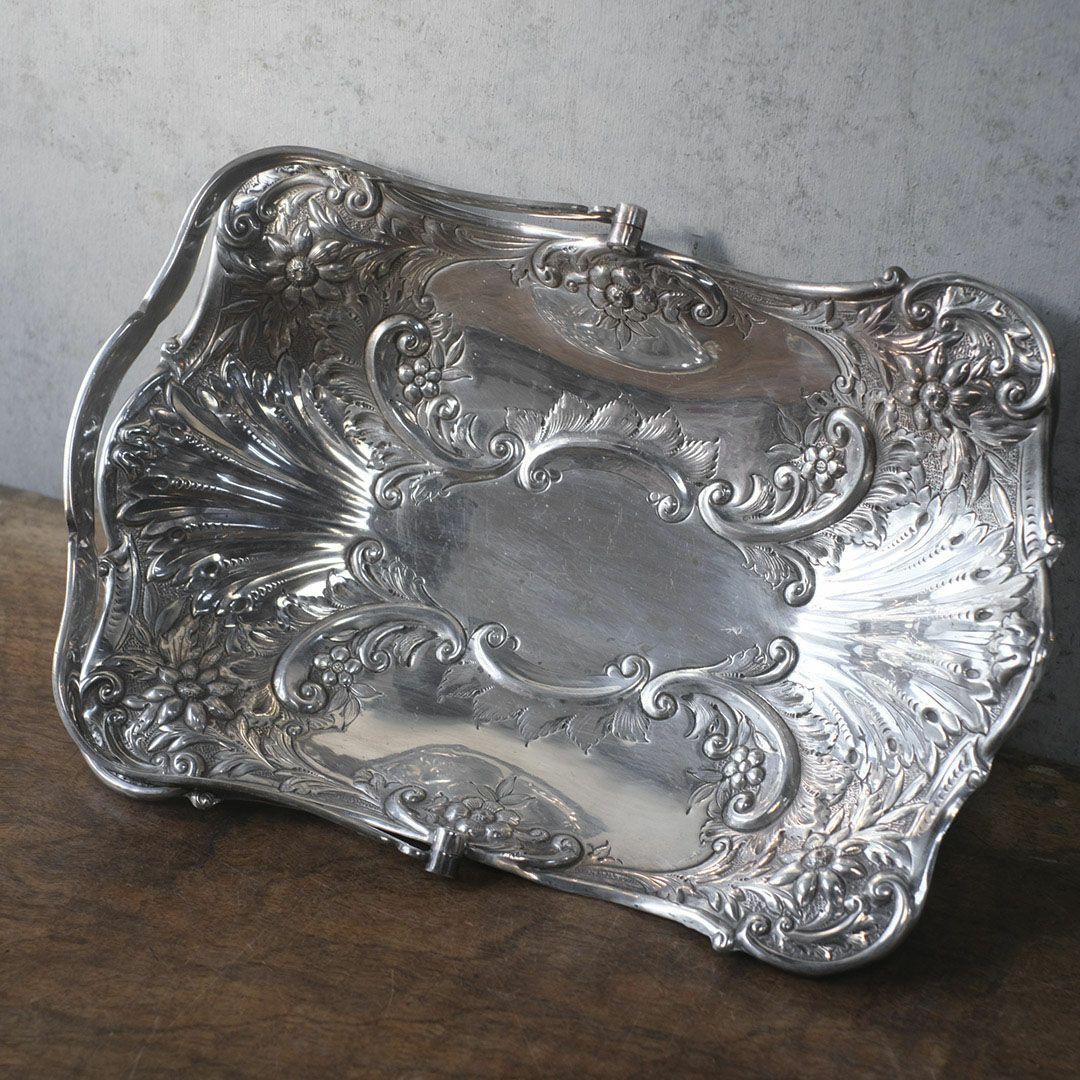 アンティークフルーツバスケット シルバープレート ヴィクトリアン 銀メッキ イギリス5