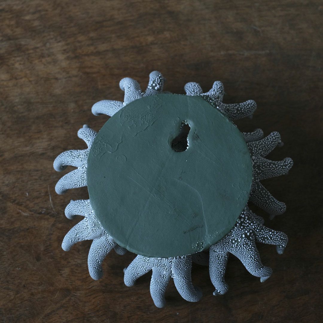 ファンタジー世界の花の置物 テクスチャー造形