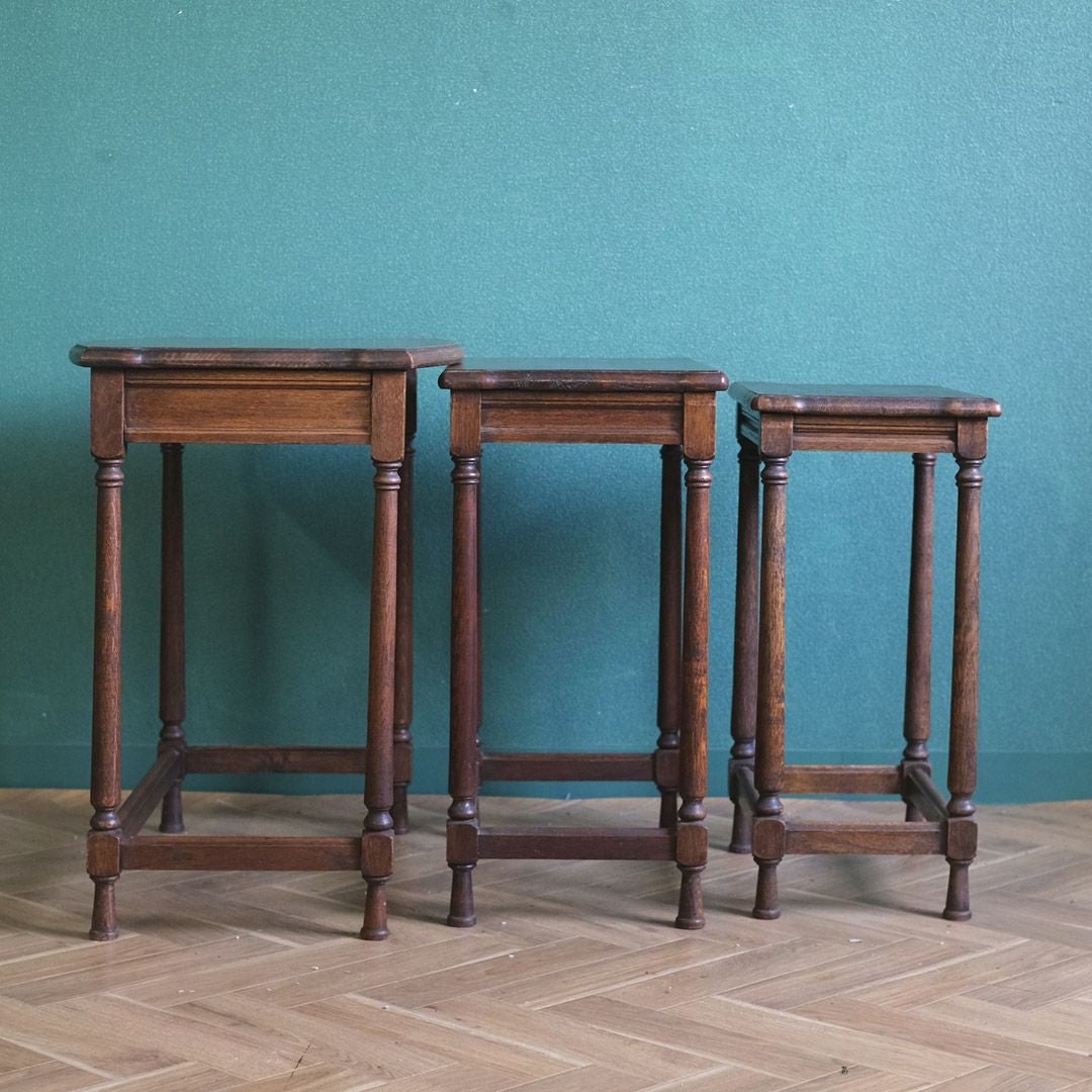 アンティーク ネストテーブル オーク サイドテーブル フランス アンティーク家具7