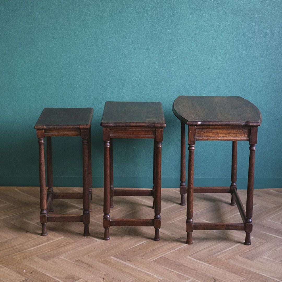 アンティーク ネストテーブル オーク サイドテーブル フランス アンティーク家具8