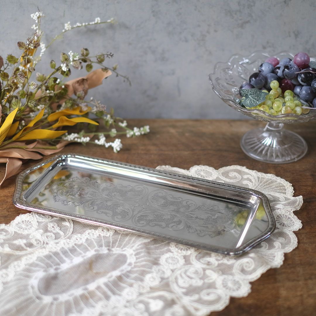 ヴィンテージトレイ シルバープレート 銀メッキ イギリス