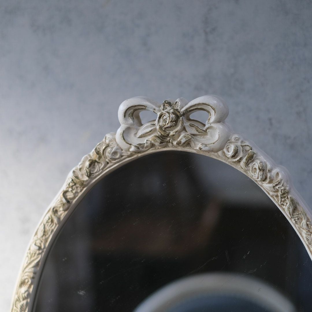 ヴィンテージ トリフォールドミラー オーバル卓上3面鏡 イギリス10