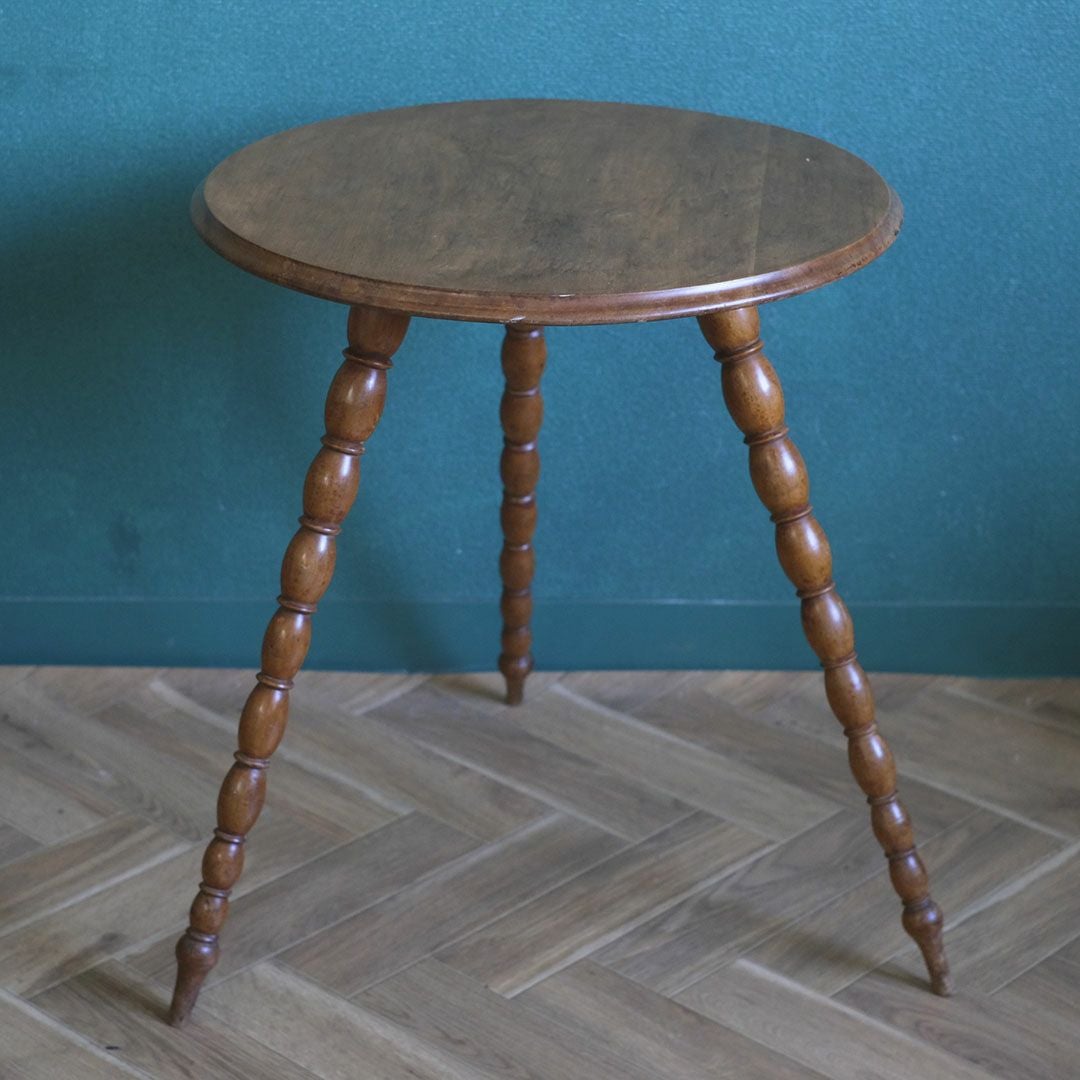 アンティークスモールテーブル イギリス ボビンターニングレッグ /アンティーク家具3