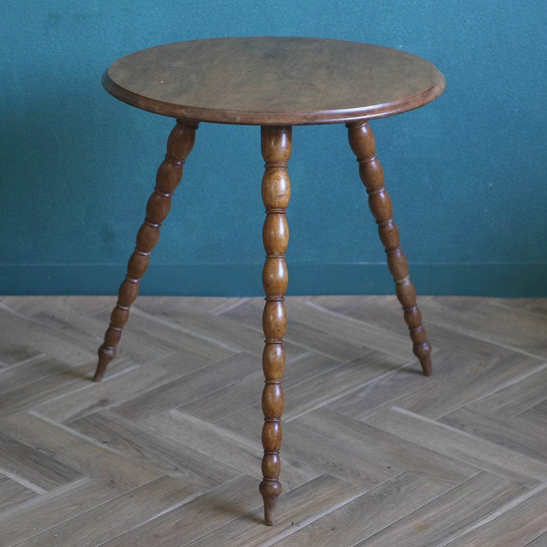 アンティークスモールテーブル イギリス ボビンターニングレッグ /アンティーク家具4