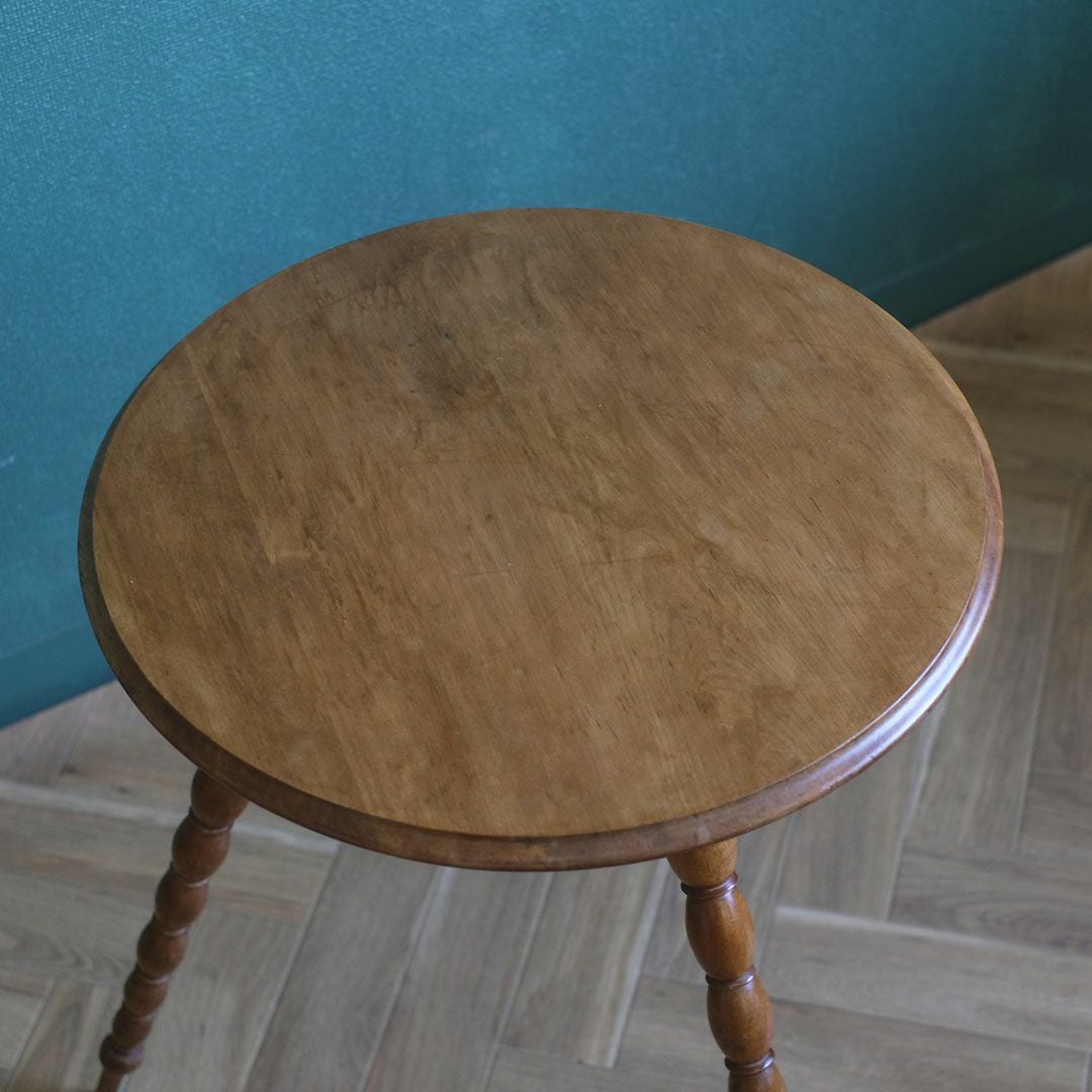 アンティークスモールテーブル イギリス ボビンターニングレッグ /アンティーク家具5
