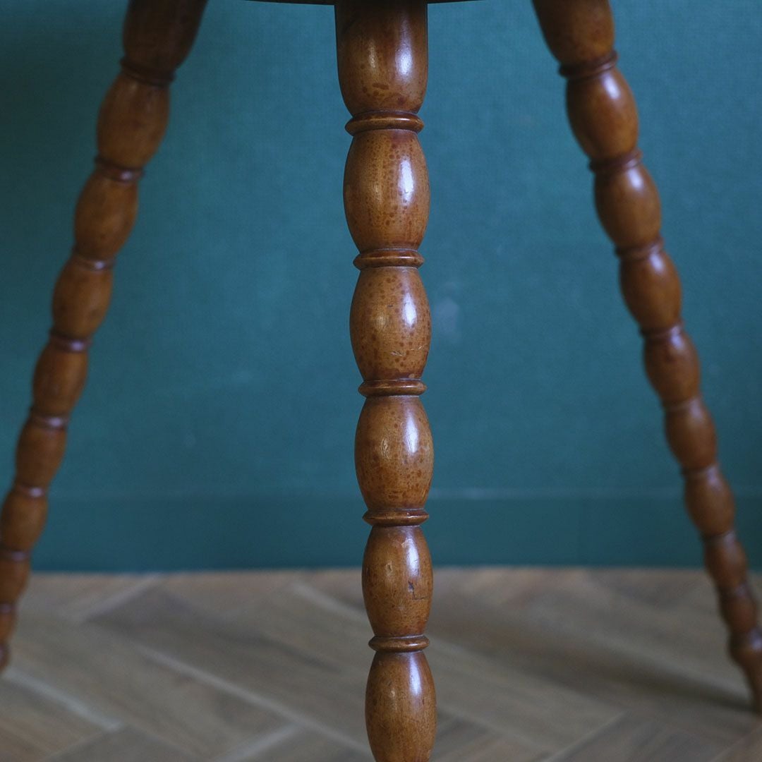 アンティークスモールテーブル イギリス ボビンターニングレッグ /アンティーク家具6