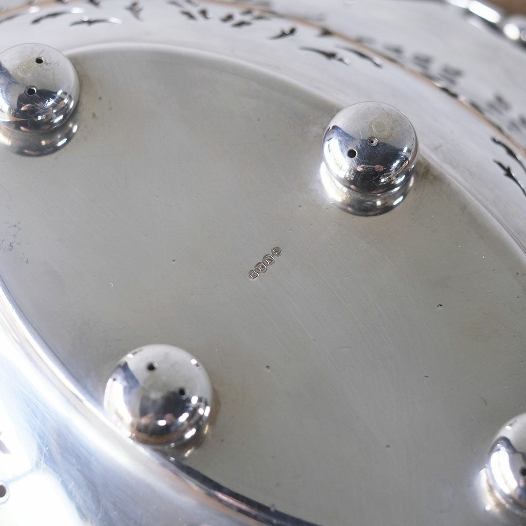 アンティーク シルバープレートフルーツバスケット イギリス11