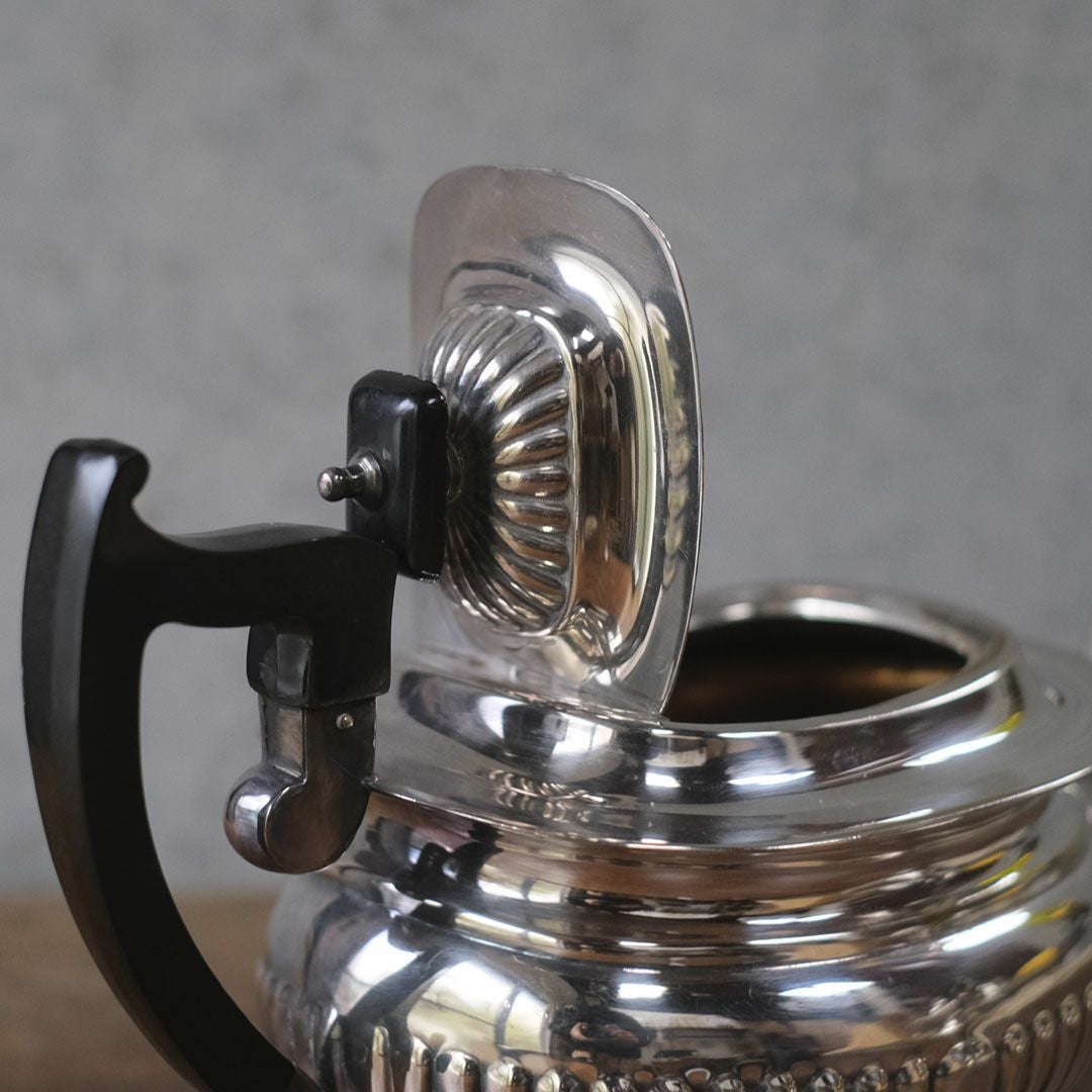 アンティークティーポット 3点セット シルバープレート 銀メッキ イギリス6