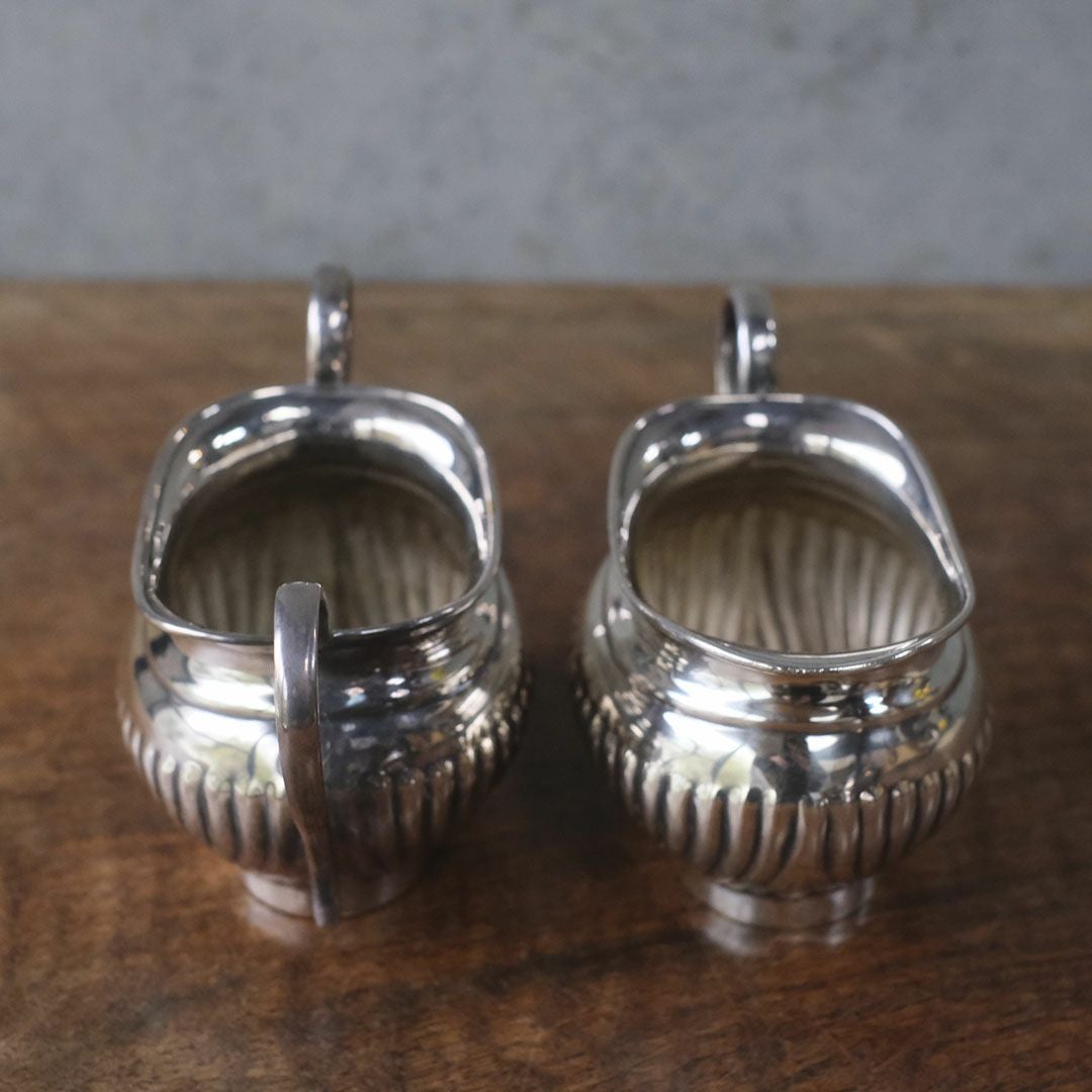 アンティークティーポット 3点セット シルバープレート 銀メッキ イギリス9