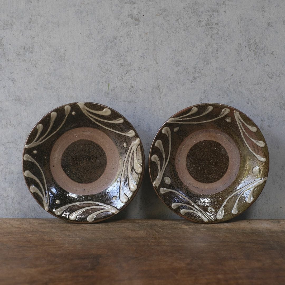 やちむん 宮城正享 イッチン 皿 読谷村北窯 登り窯 沖縄 15.5cm の通販