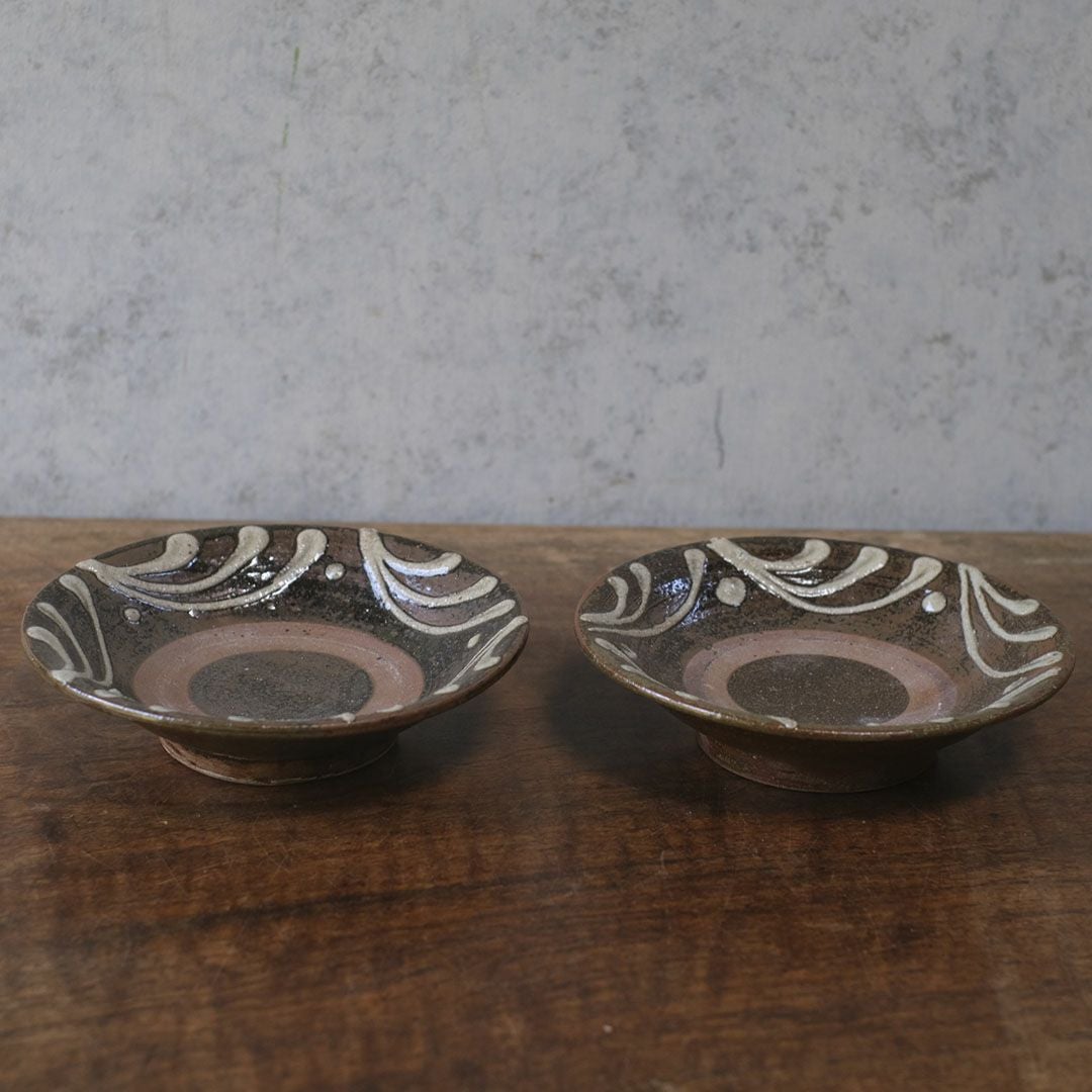 やちむん 宮城正享 イッチン 皿 読谷村北窯 登り窯 沖縄 15.5cm の通販