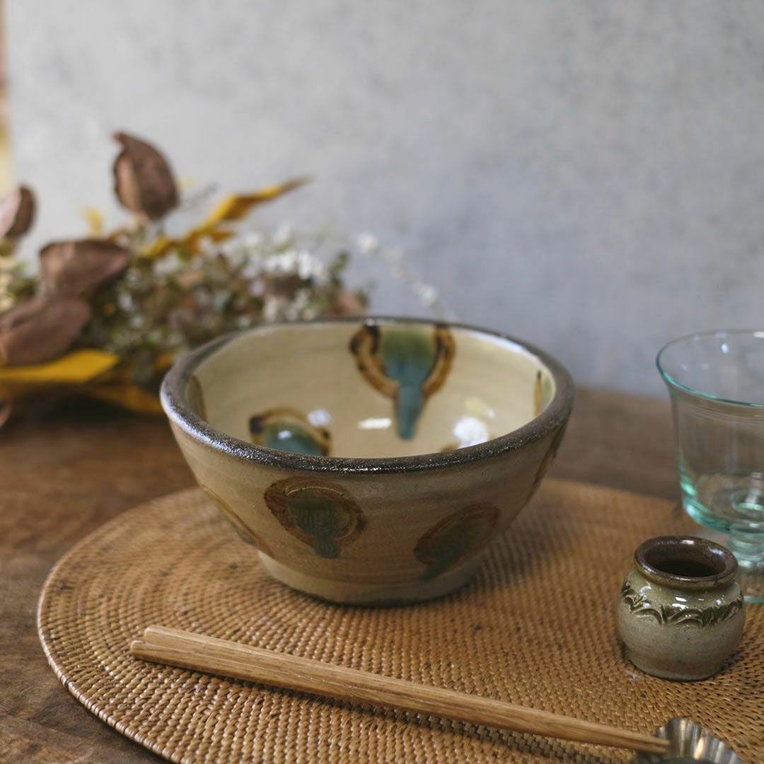 やちむん 松田共司 点打ち 大皿 読谷村北窯 一点物 沖縄 22.5cm の通販