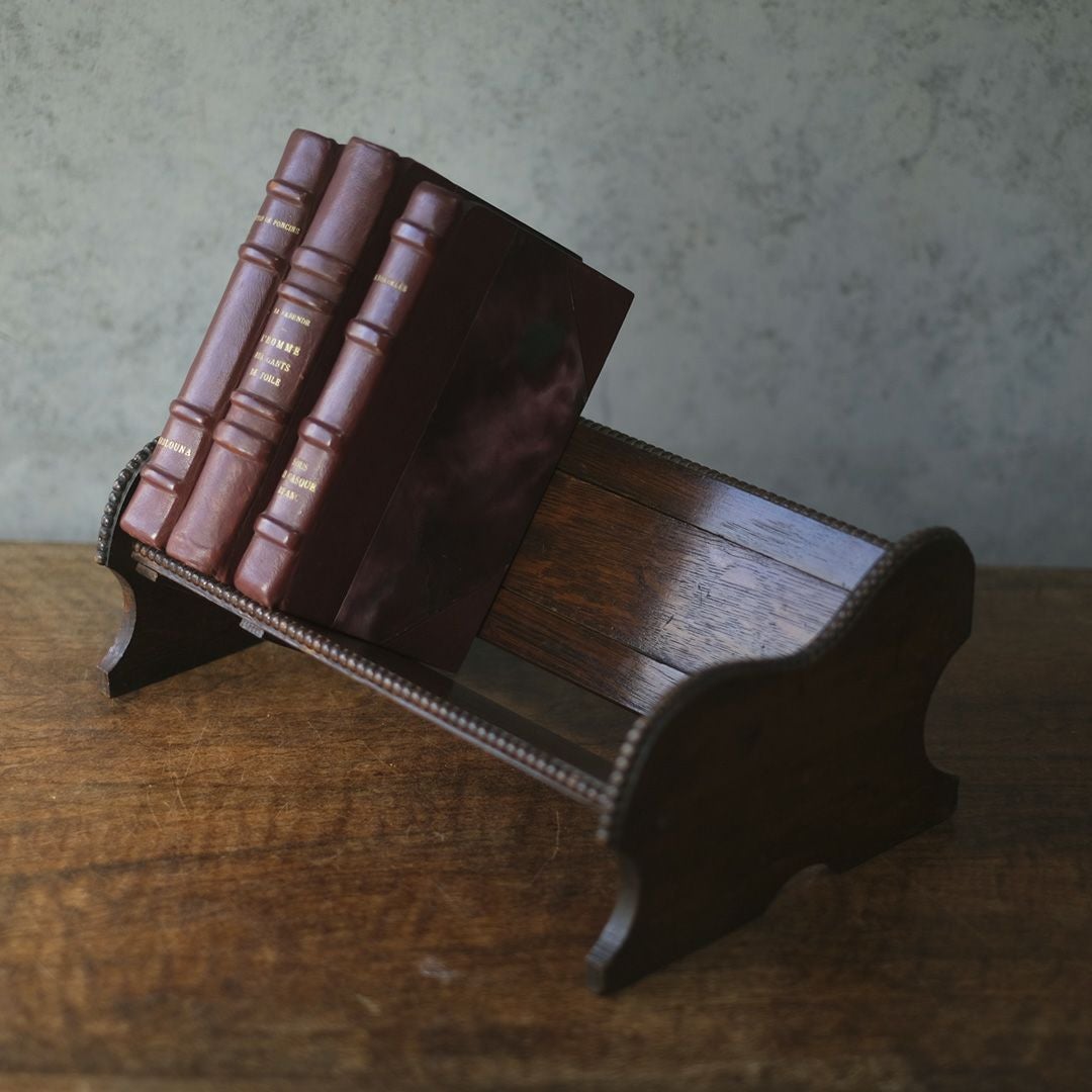 アンティークブックスタンド 本棚 スライド可変式 イギリス1