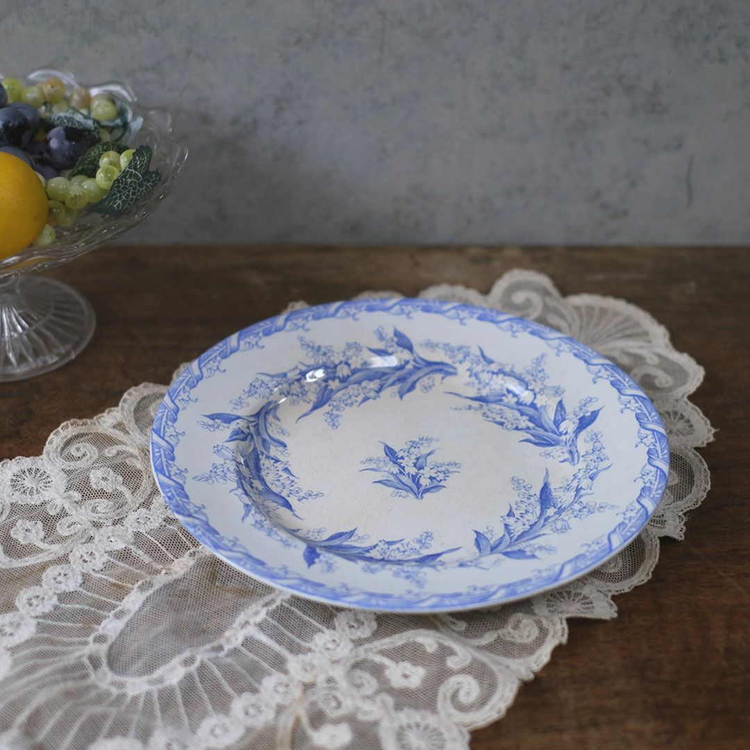 アンティークプレート エミール・ブルジョワ（Emile Bourgeois）　鈴蘭 フランス1