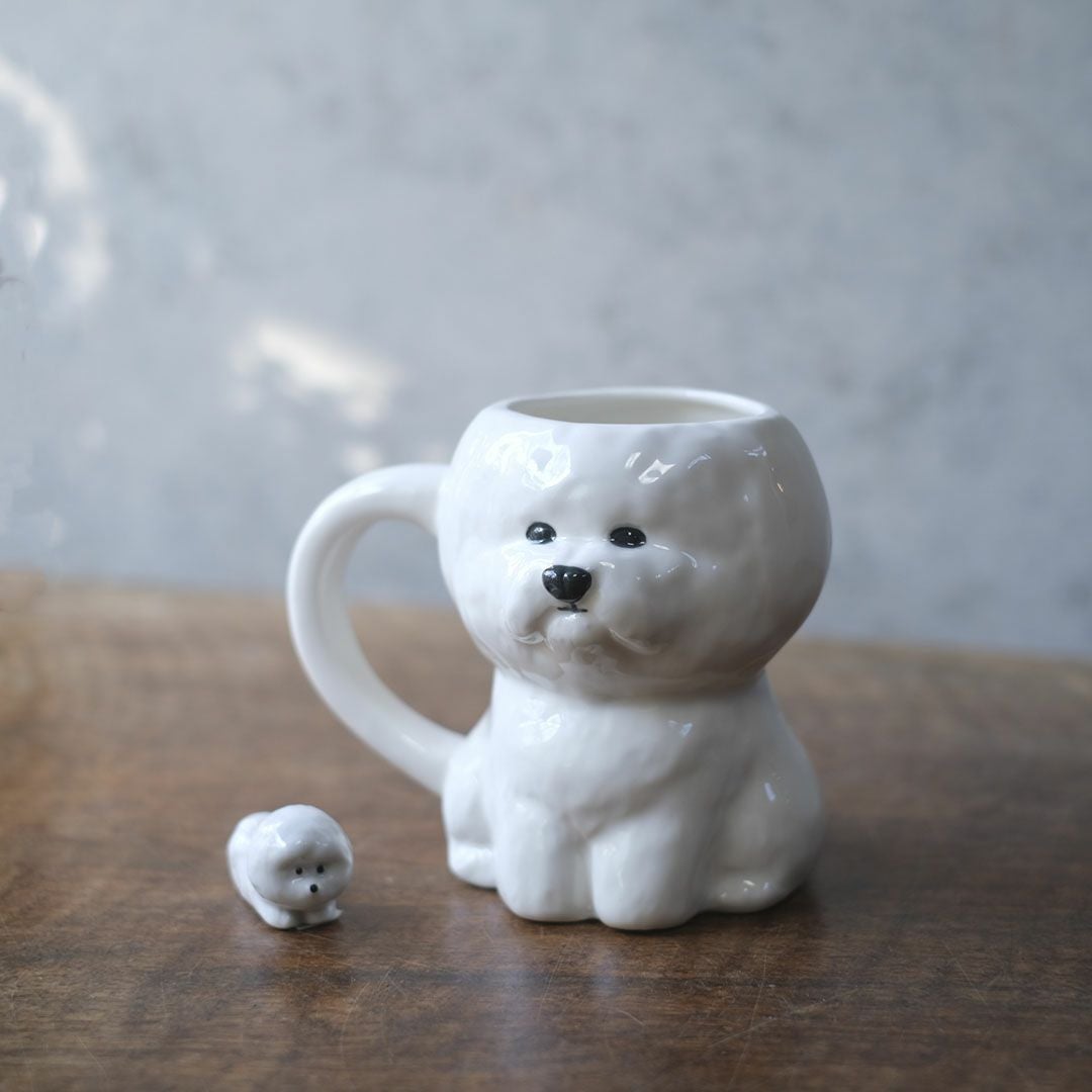 ビションフリーゼの箸置きとマグ