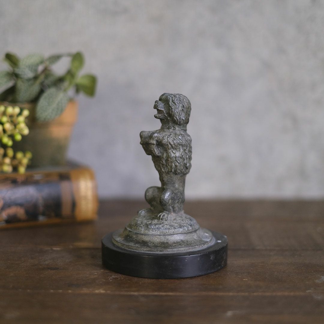 アンティーク ドッグオブジェ プードル 鋳物 犬1