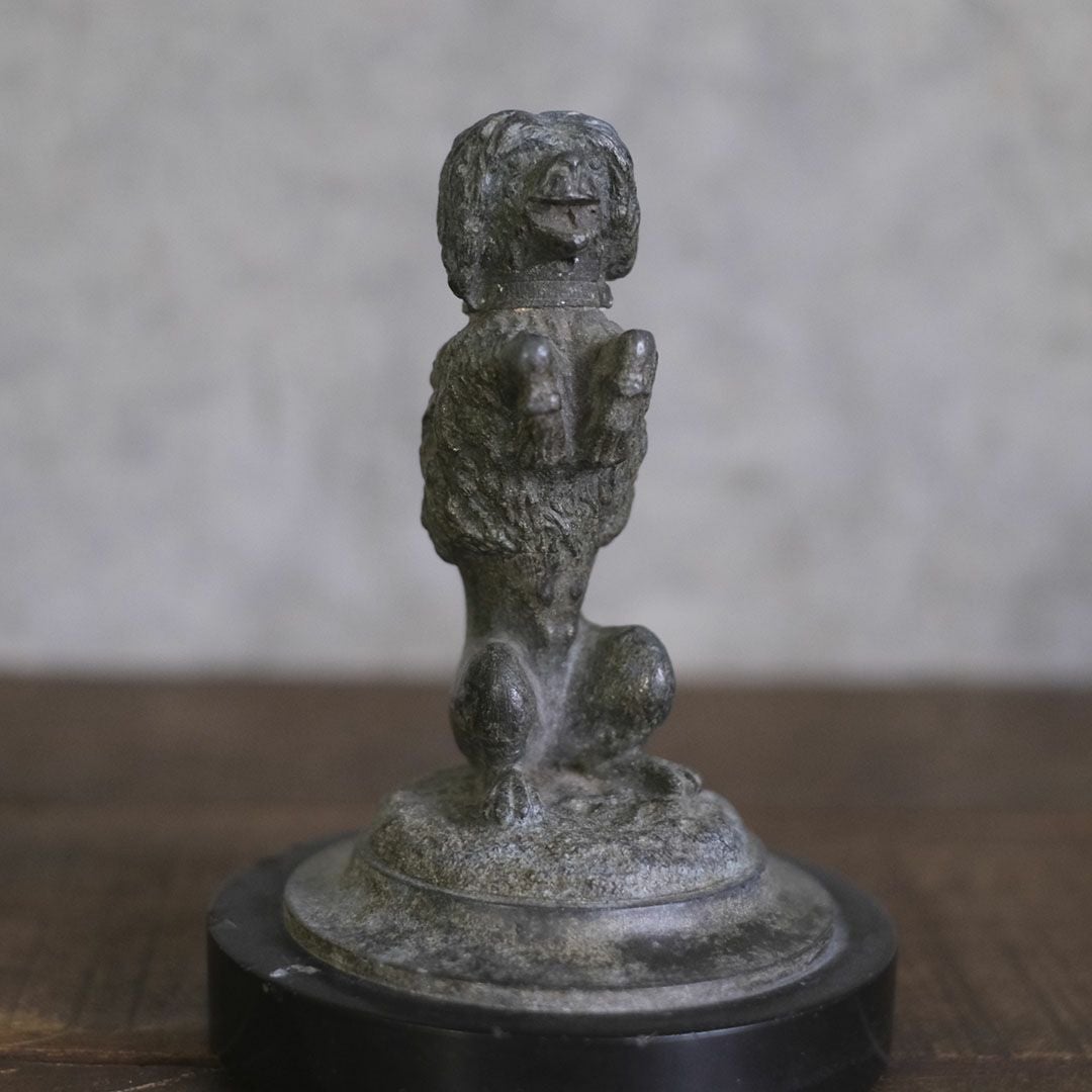 アンティーク ドッグオブジェ プードル 鋳物 犬3