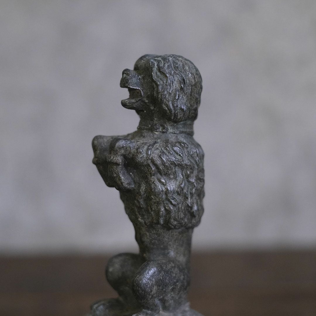 アンティーク ドッグオブジェ プードル 鋳物 犬4