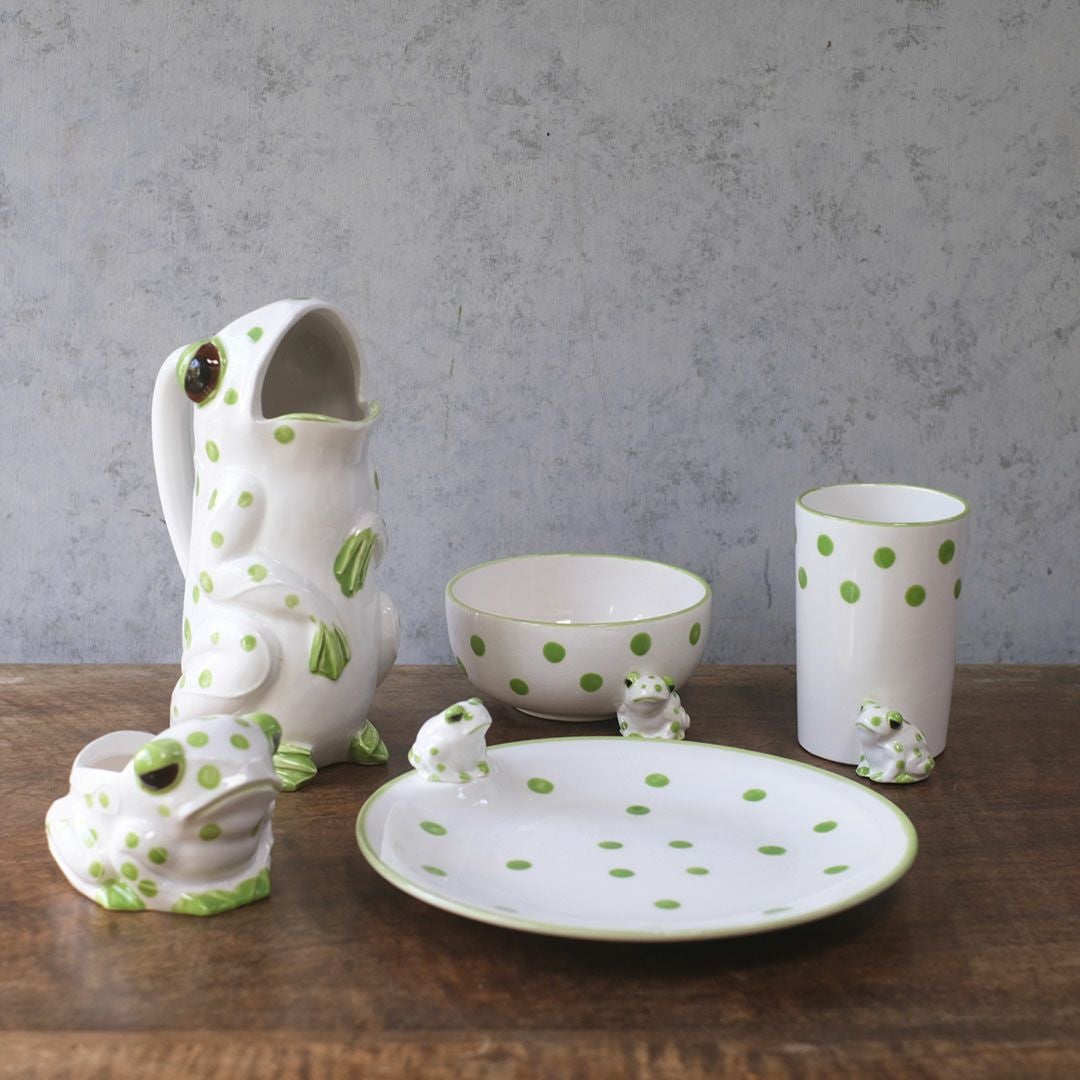 ヴィンテージシュガーボウル Schmid Design Folio（シュミット・デザイン・フォリオ） カエルモチーフ 水玉模様 逆輸入 日本11