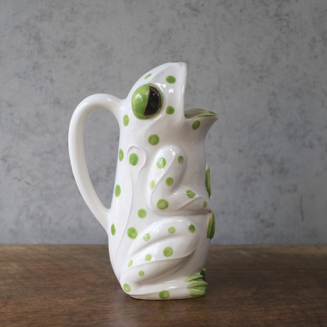 ヴィンテージシュティーポット Schmid Design Folio（シュミット・デザイン・フォリオ） カエルモチーフ 水玉模様 逆輸入 日本2