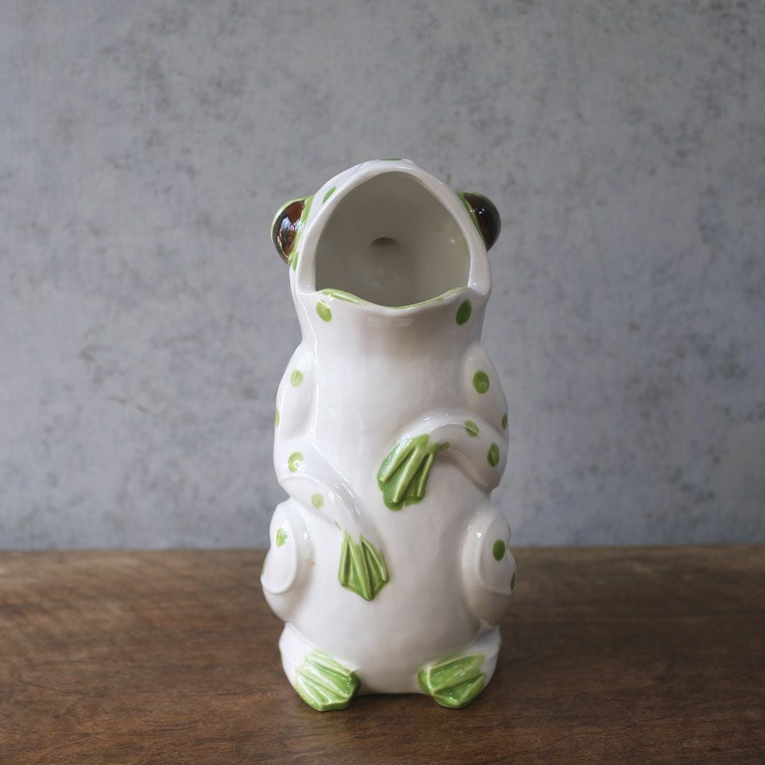 ヴィンテージシュティーポット Schmid Design Folio（シュミット・デザイン・フォリオ） カエルモチーフ 水玉模様 逆輸入 日本3