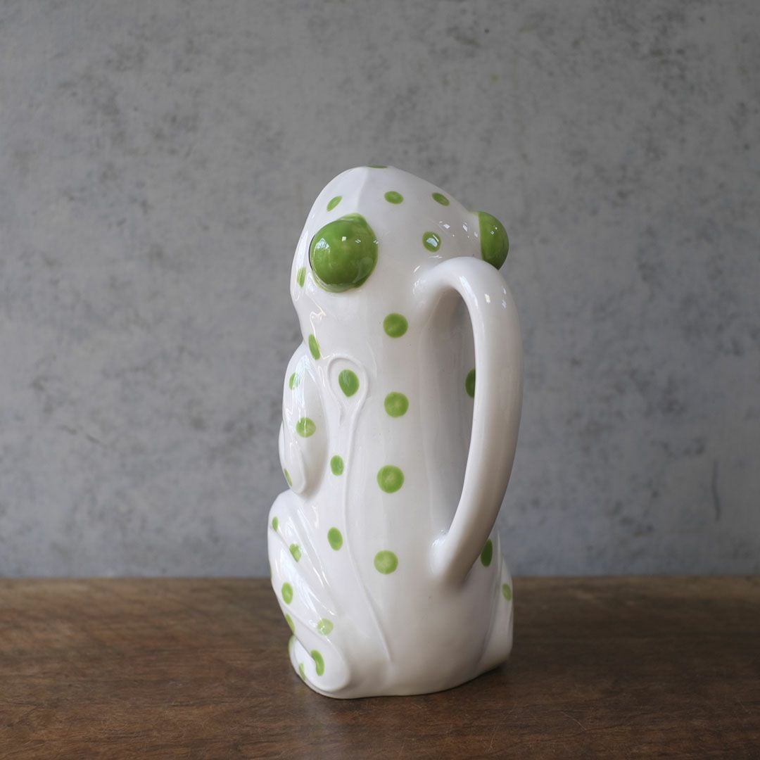 ヴィンテージシュティーポット Schmid Design Folio（シュミット・デザイン・フォリオ） カエルモチーフ 水玉模様 逆輸入 日本4