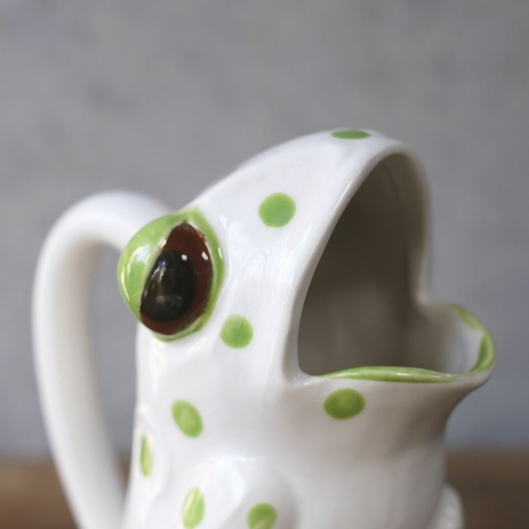 ヴィンテージシュティーポット Schmid Design Folio（シュミット・デザイン・フォリオ） カエルモチーフ 水玉模様 逆輸入 日本5