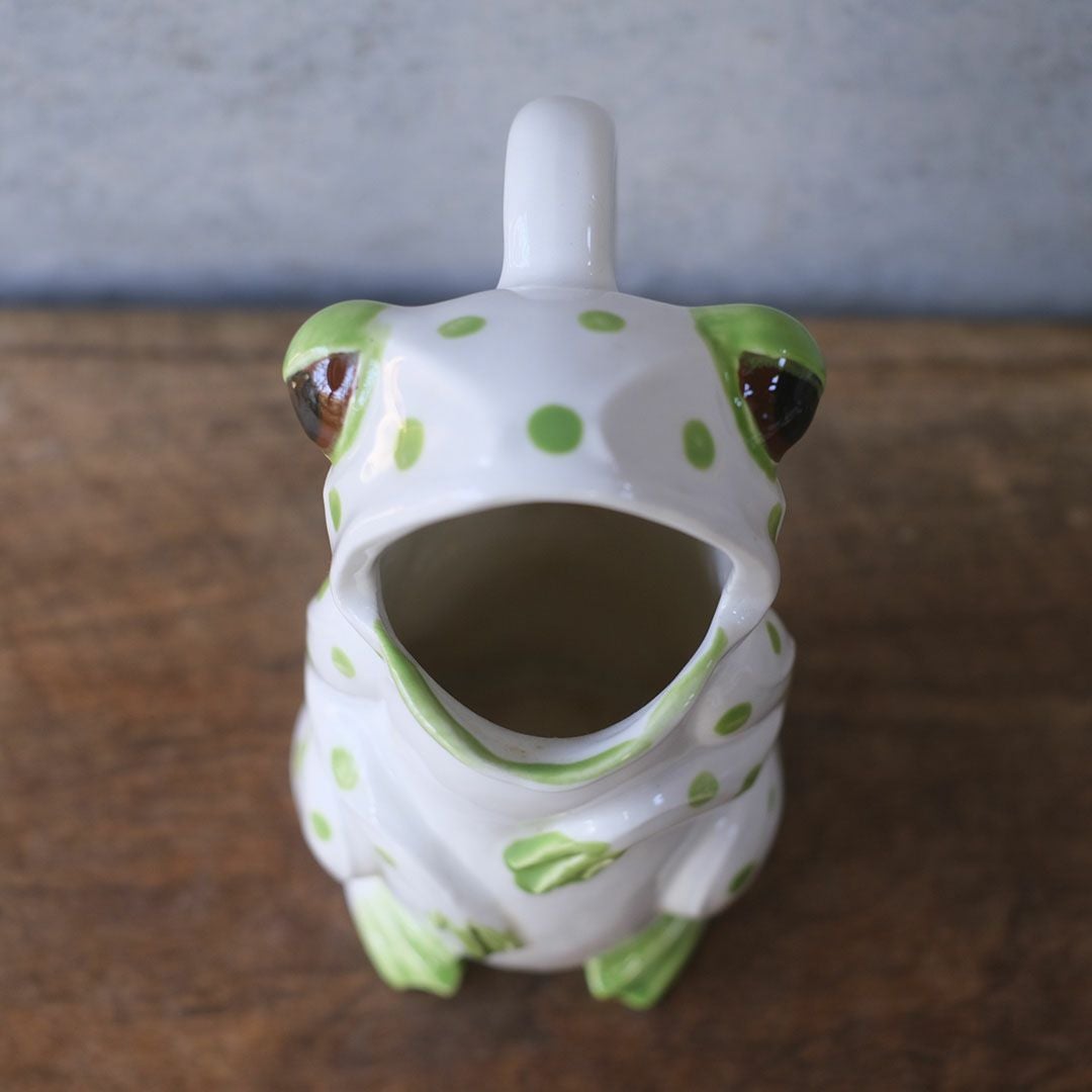 ヴィンテージシュティーポット Schmid Design Folio（シュミット・デザイン・フォリオ） カエルモチーフ 水玉模様 逆輸入 日本6