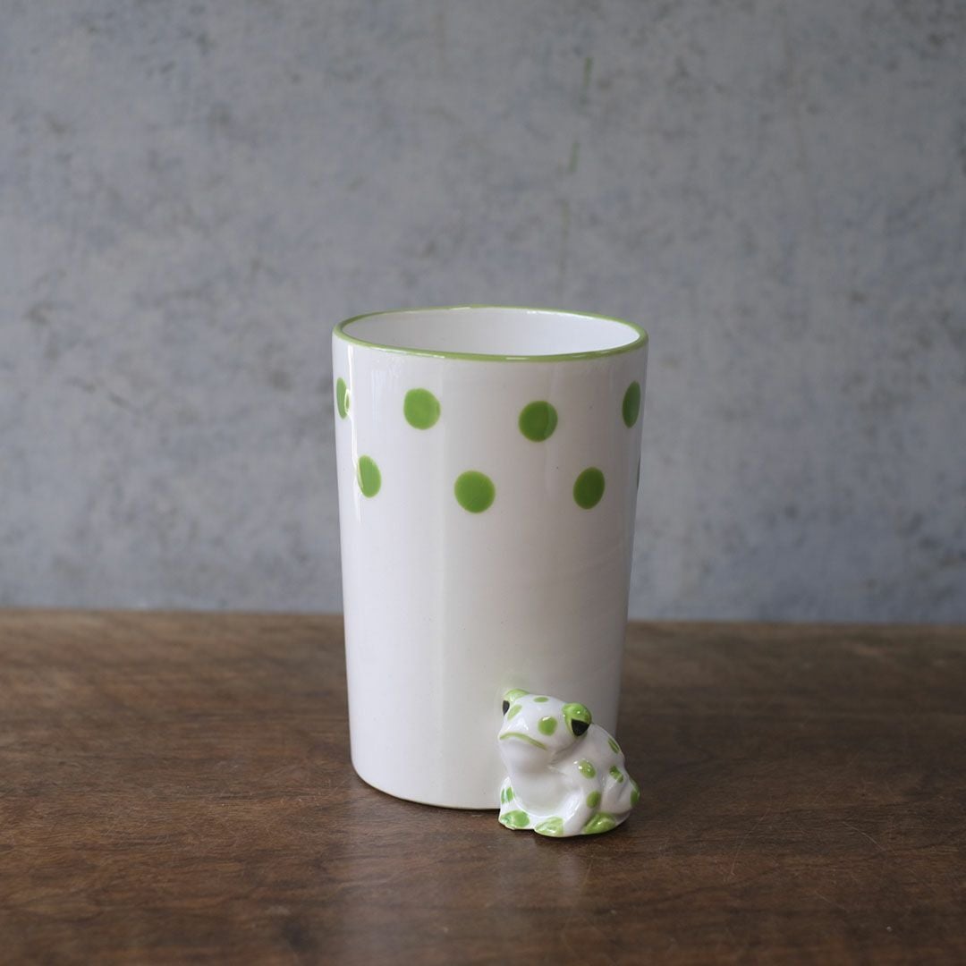 ヴィンテージマグカップ Schmid Design Folio（シュミット・デザイン・フォリオ） カエルモチーフ 水玉模様 逆輸入 日本1