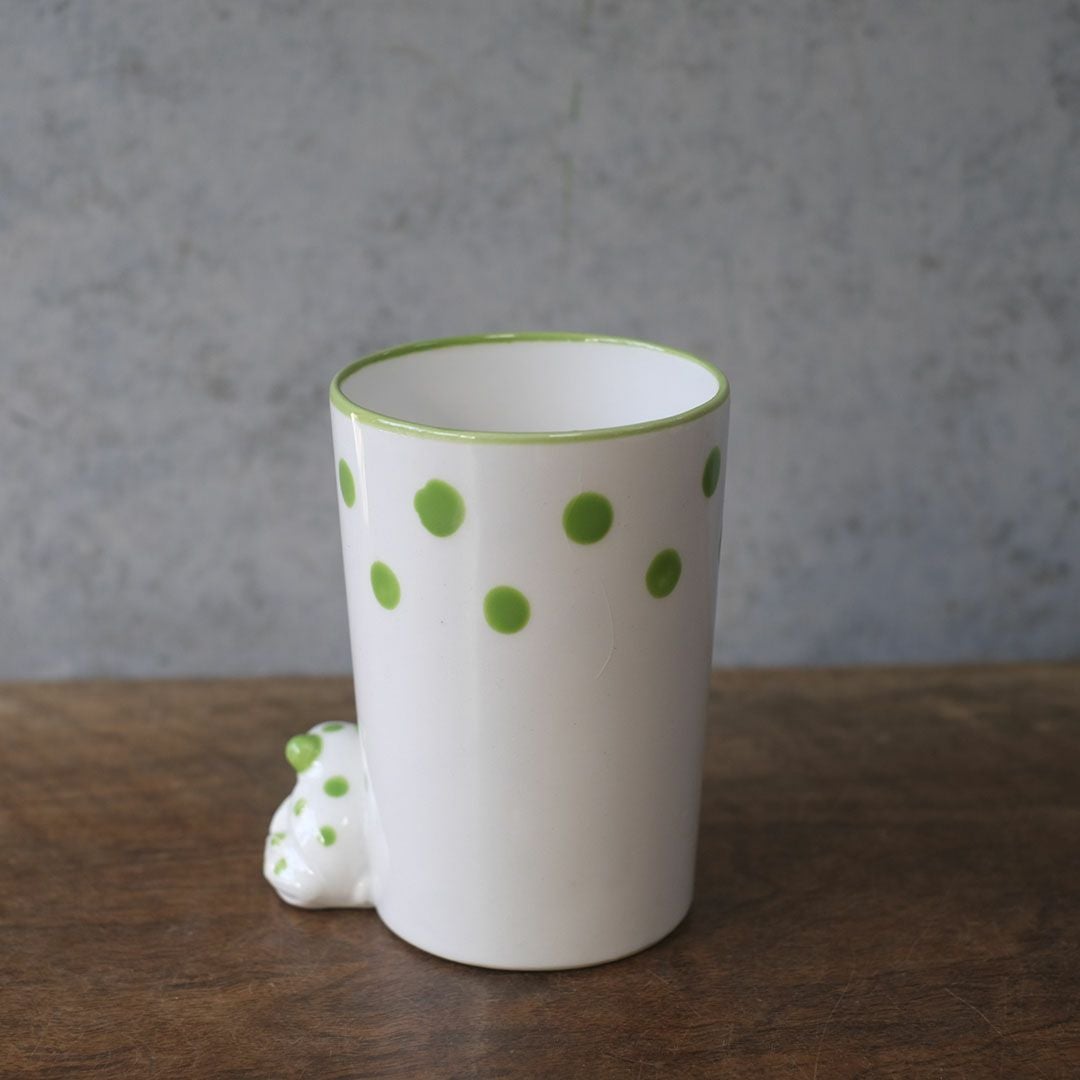 ヴィンテージマグカップ Schmid Design Folio（シュミット・デザイン・フォリオ） カエルモチーフ 水玉模様 逆輸入 日本2