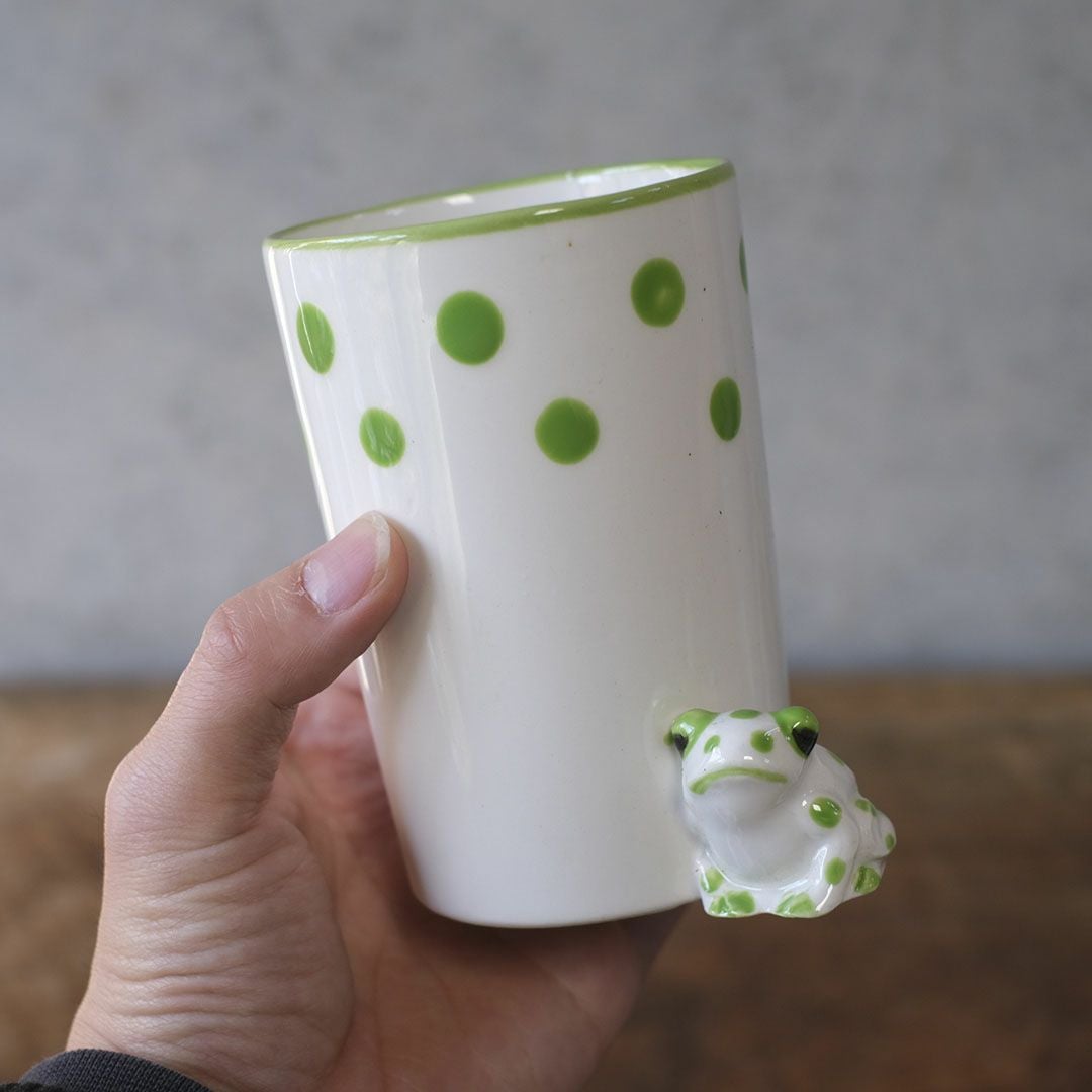 ヴィンテージマグカップ Schmid Design Folio（シュミット・デザイン・フォリオ） カエルモチーフ 水玉模様 逆輸入 日本7