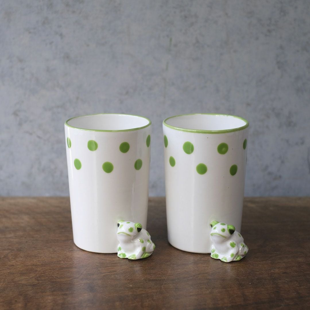 ヴィンテージマグカップ Schmid Design Folio（シュミット・デザイン・フォリオ） カエルモチーフ 水玉模様 逆輸入 日本8