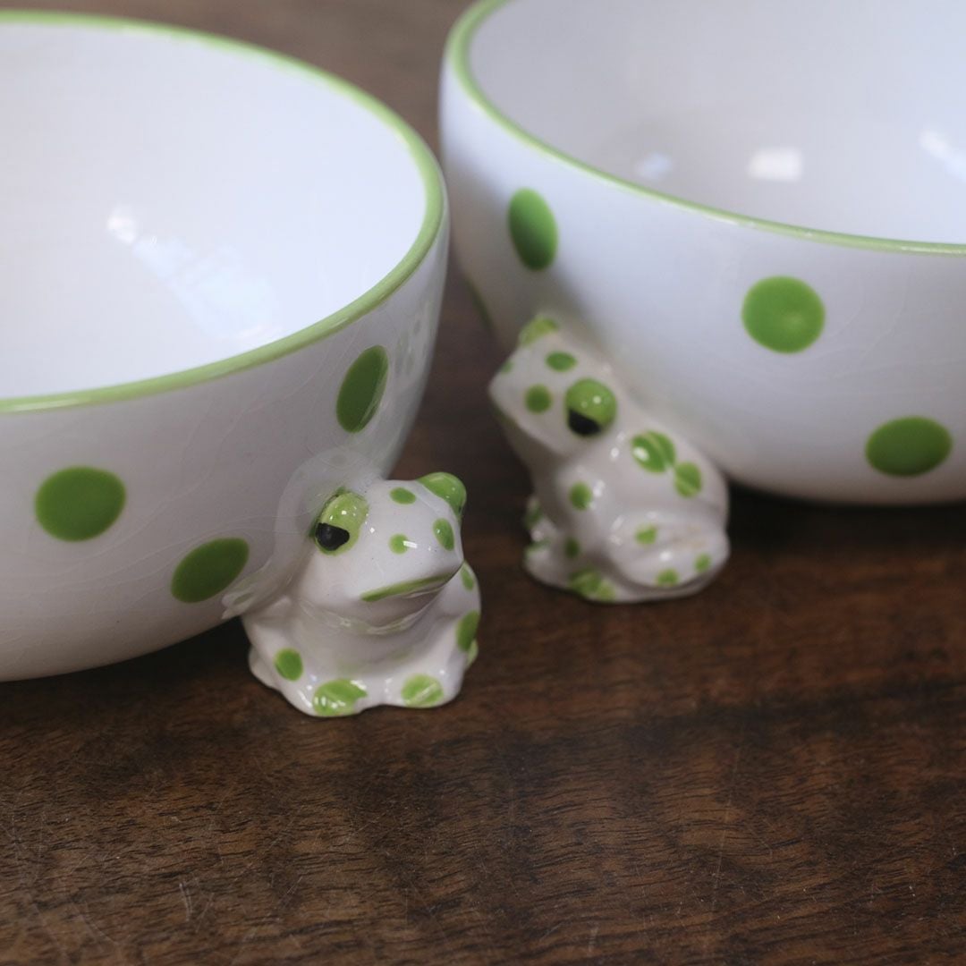 ヴィンテージスープボウル Schmid Design Folio（シュミット・デザイン・フォリオ） カエルモチーフ 水玉模様 逆輸入 日本4