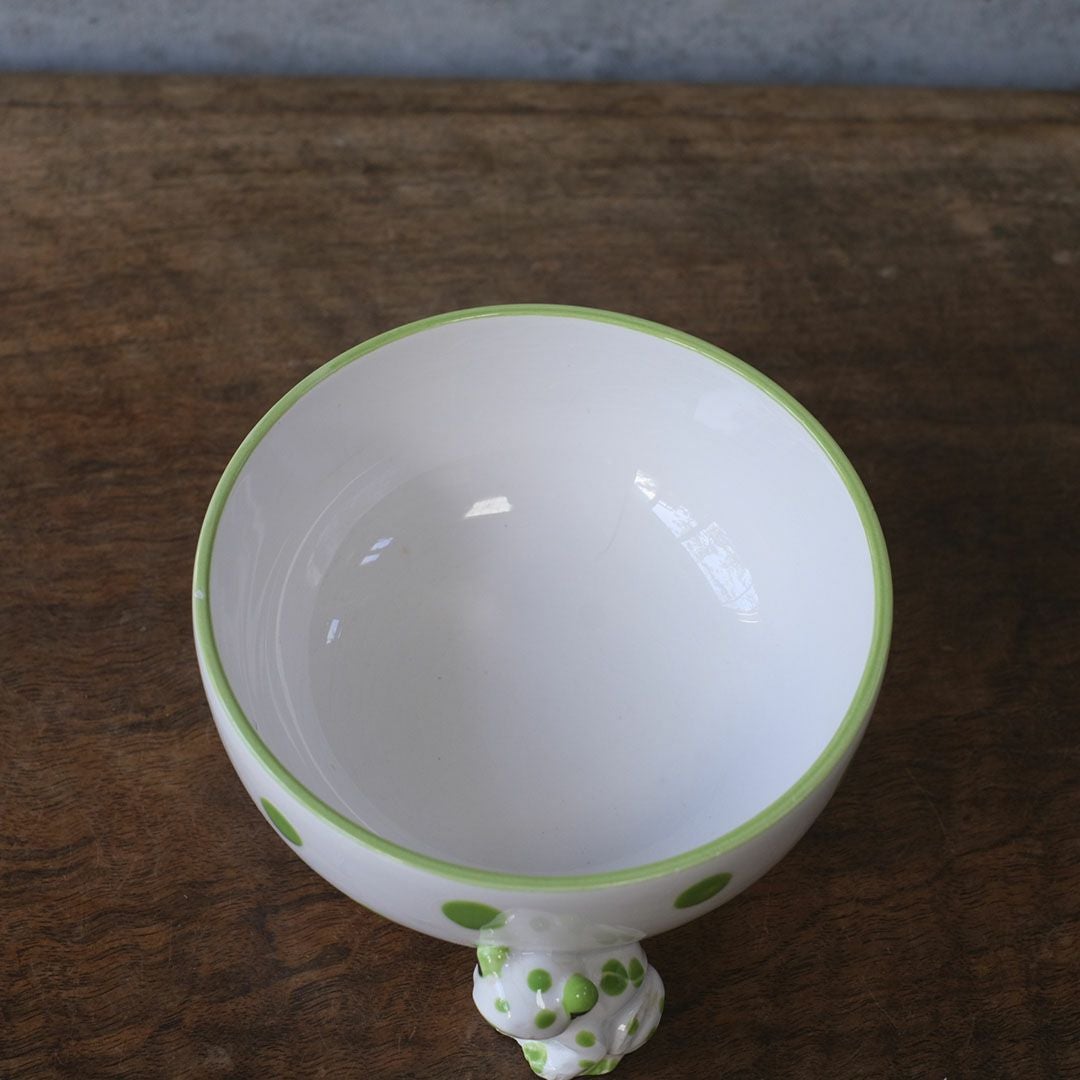 ヴィンテージスープボウル Schmid Design Folio（シュミット・デザイン・フォリオ） カエルモチーフ 水玉模様 逆輸入 日本5