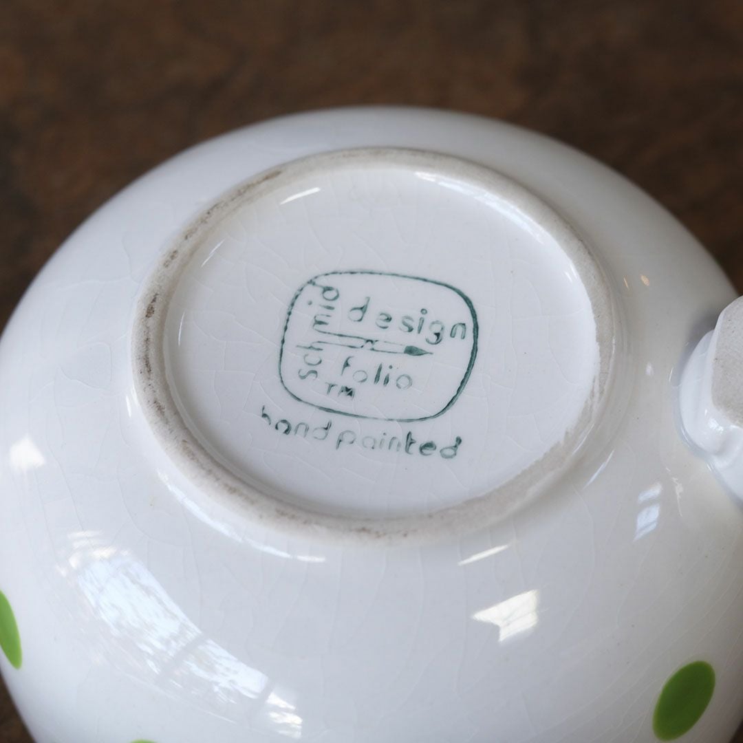 ヴィンテージスープボウル Schmid Design Folio（シュミット・デザイン・フォリオ） カエルモチーフ 水玉模様 逆輸入 日本6