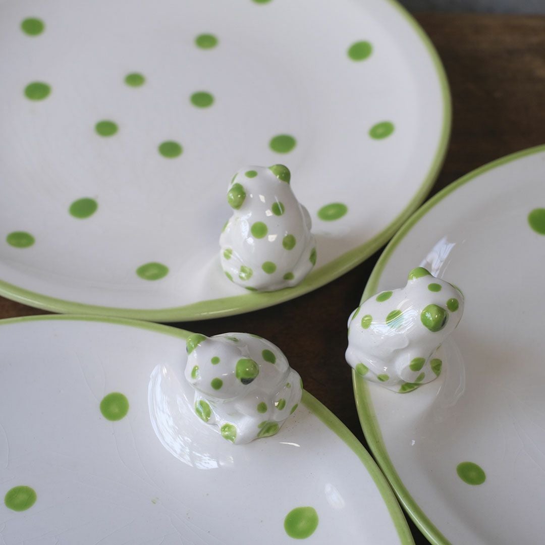 ヴィンテージプレート 皿 Schmid Design Folio（シュミット・デザイン・フォリオ） カエルモチーフ 水玉模様 逆輸入 日本4