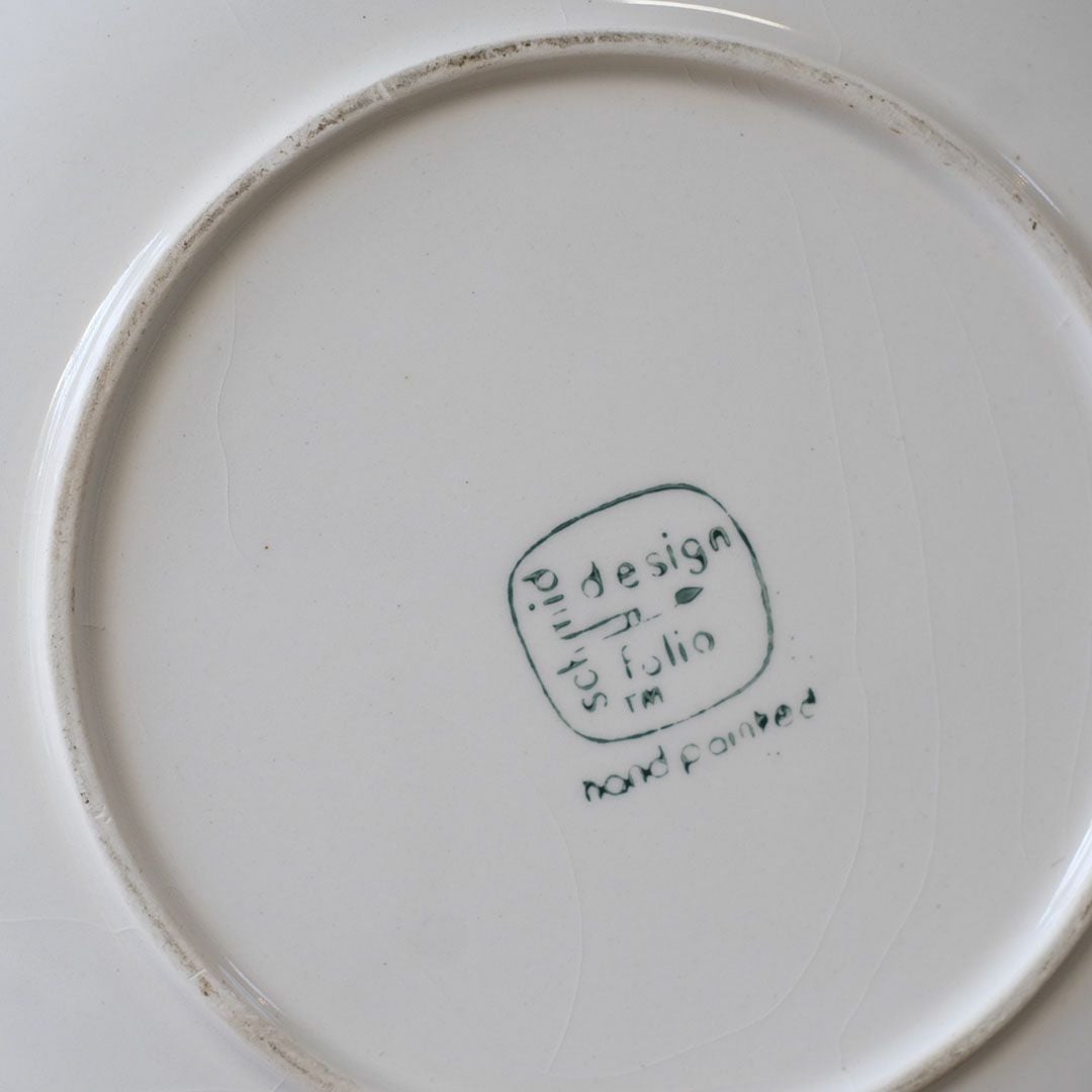 ヴィンテージプレート 皿 Schmid Design Folio（シュミット・デザイン・フォリオ） カエルモチーフ 水玉模様 逆6 日本