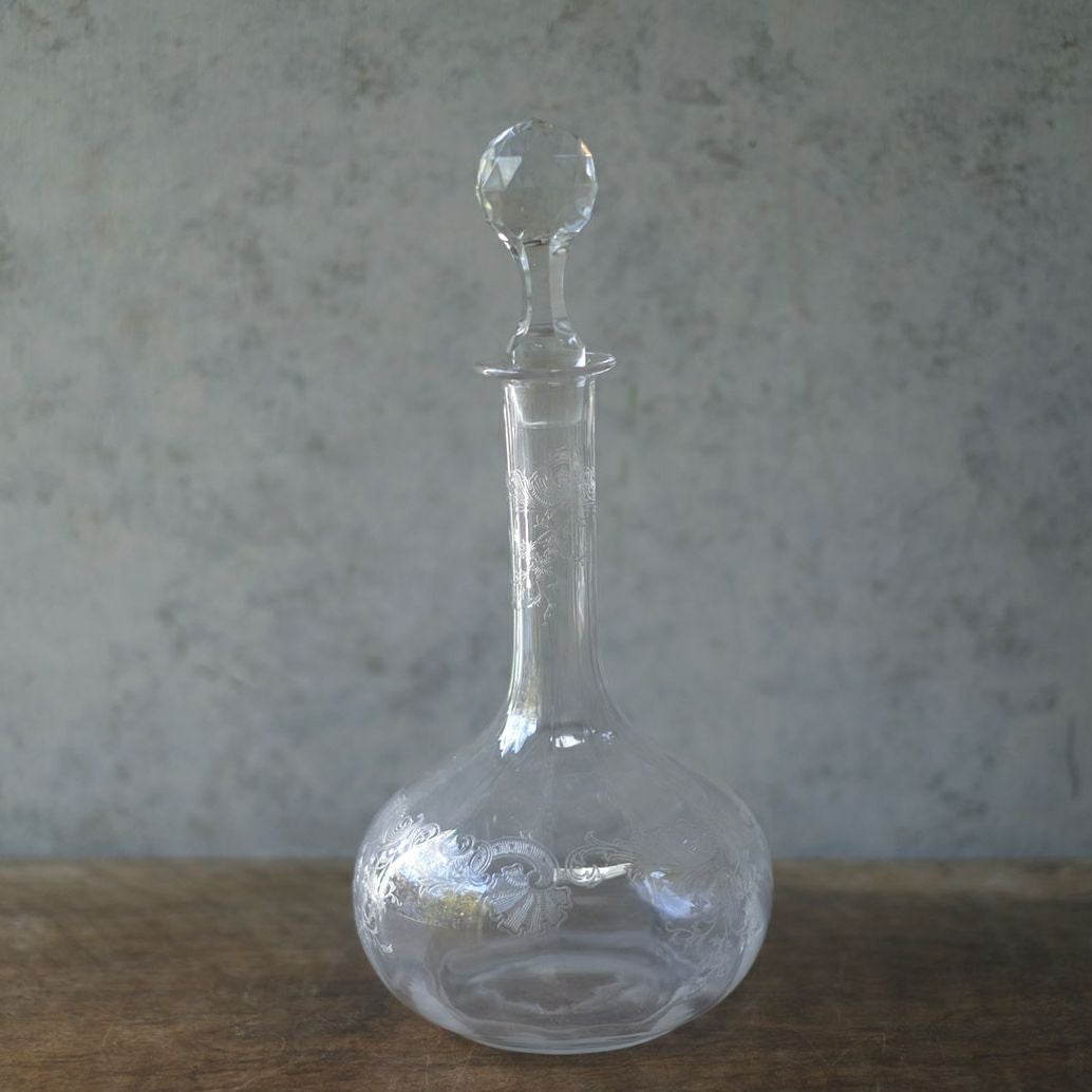 アンティーク デキャンタ フランス アシッドエッチング2